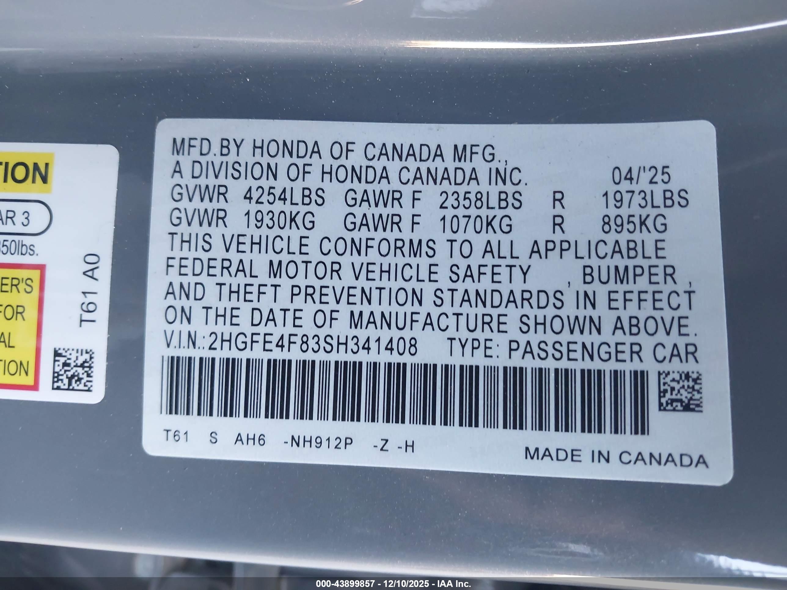 HONDA CIVIC image 9
