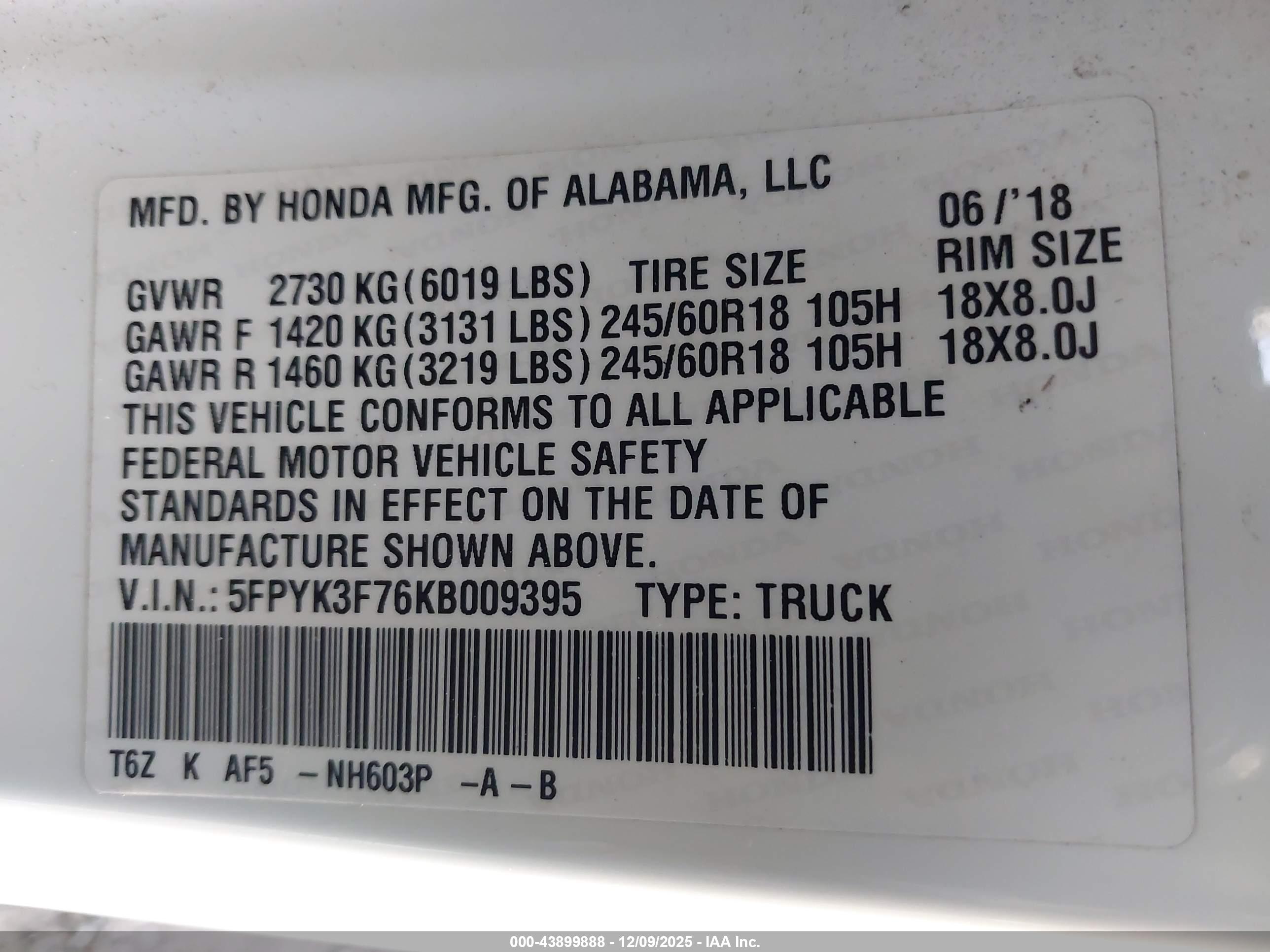 HONDA RIDGELINE image 9