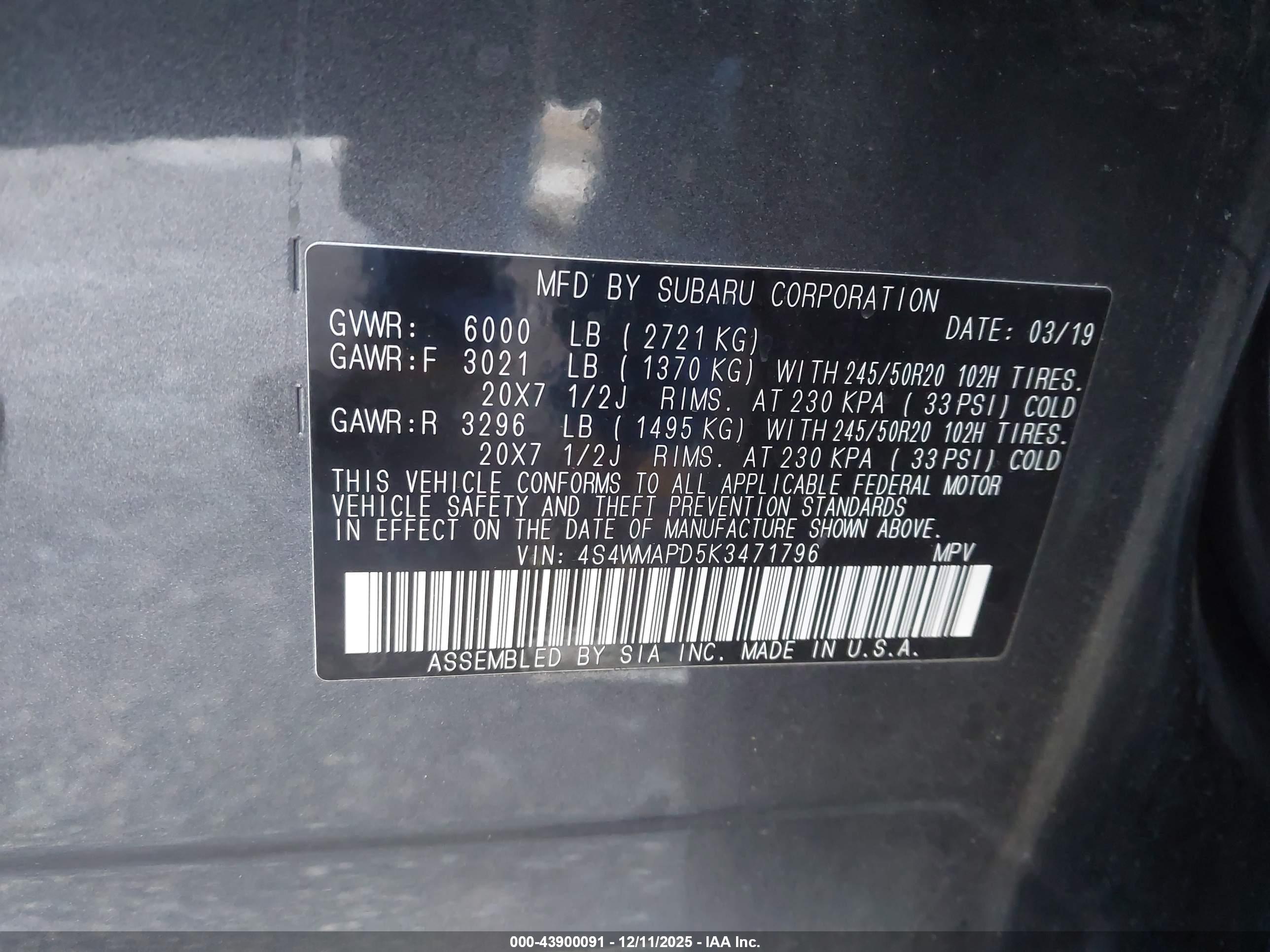 SUBARU ASCENT image 9