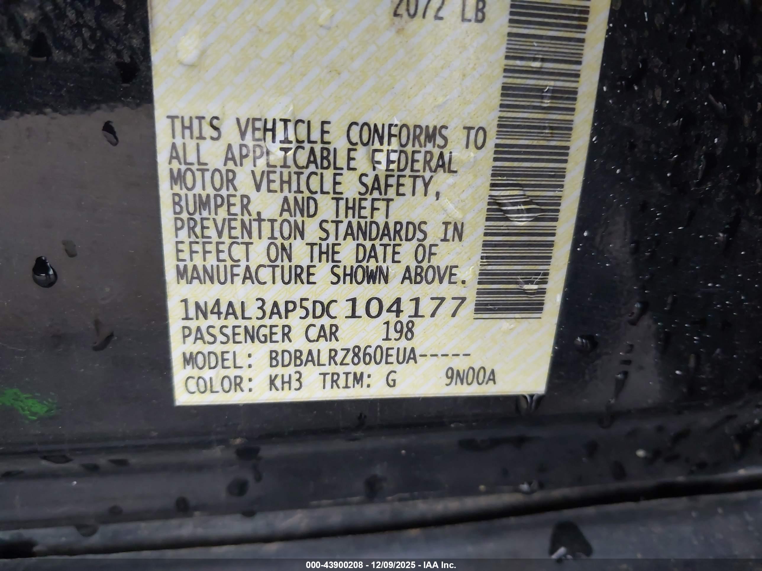 NISSAN ALTIMA image 9