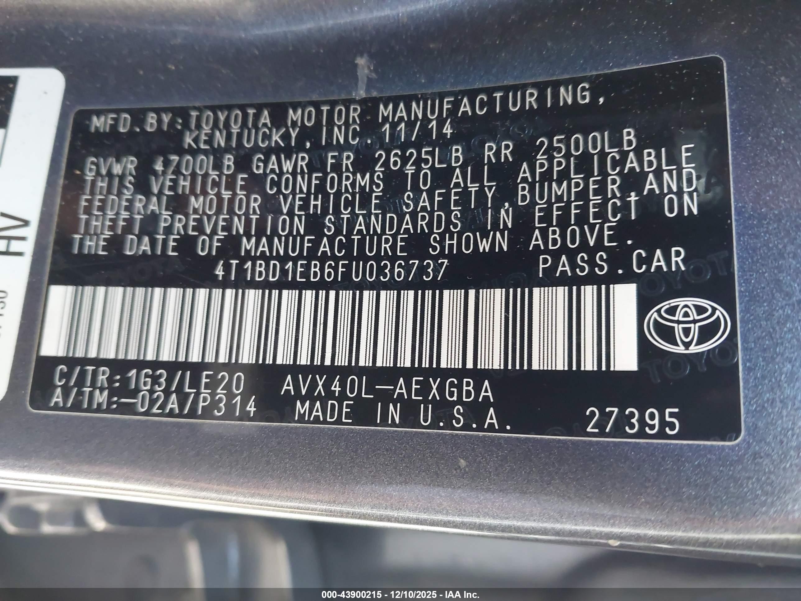 TOYOTA AVALON image 9