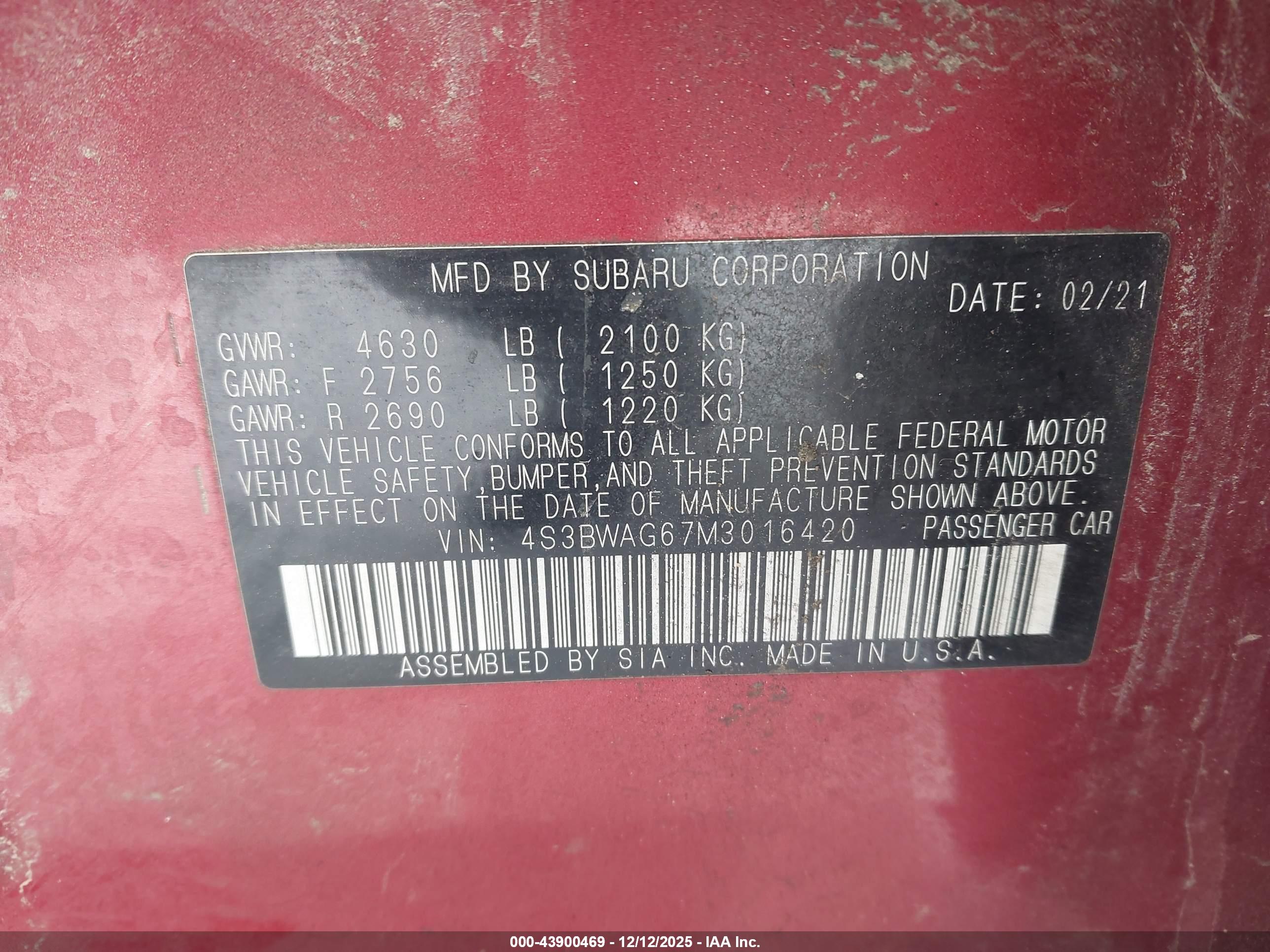 SUBARU LEGACY image 9