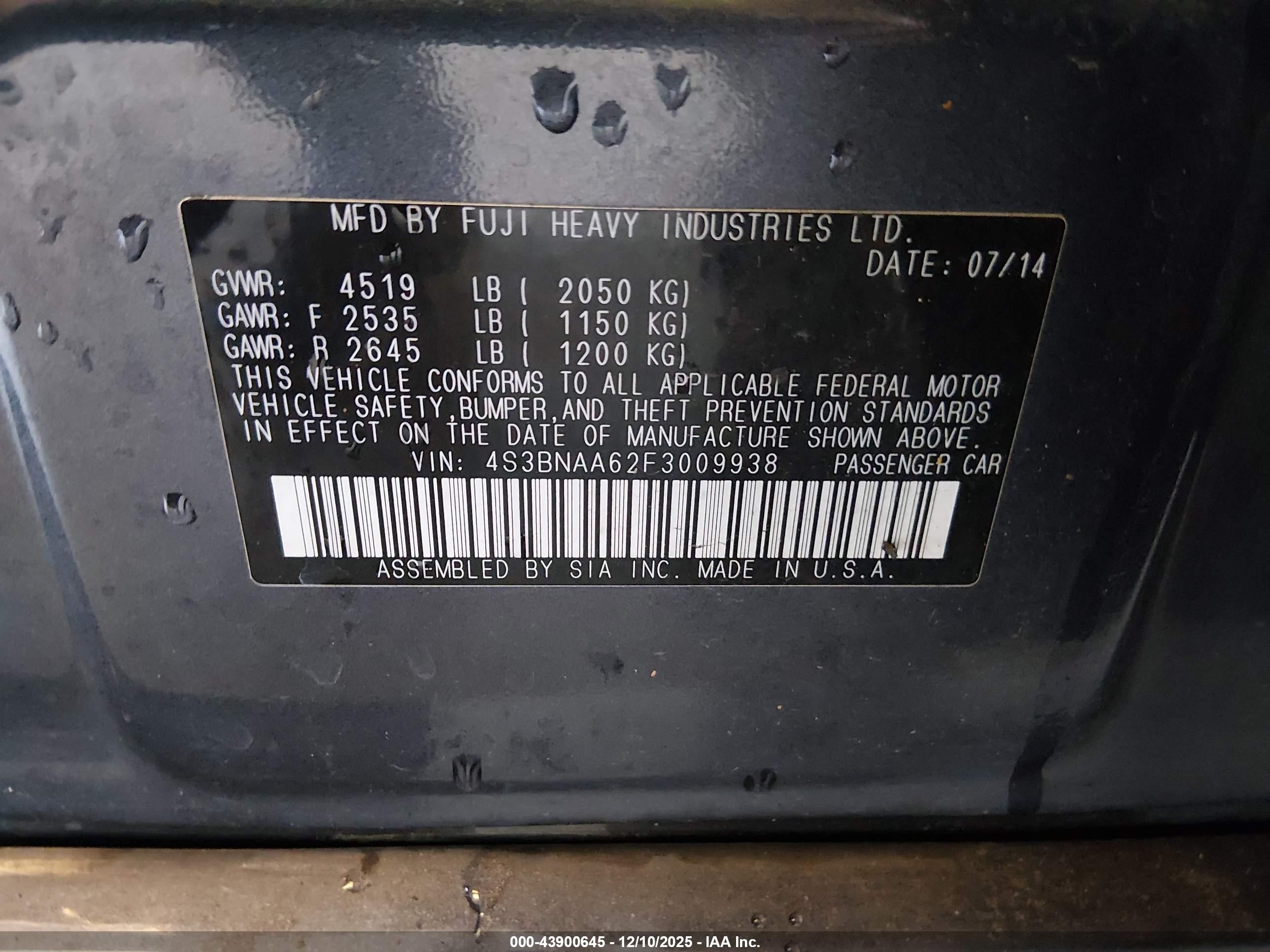 SUBARU LEGACY image 9