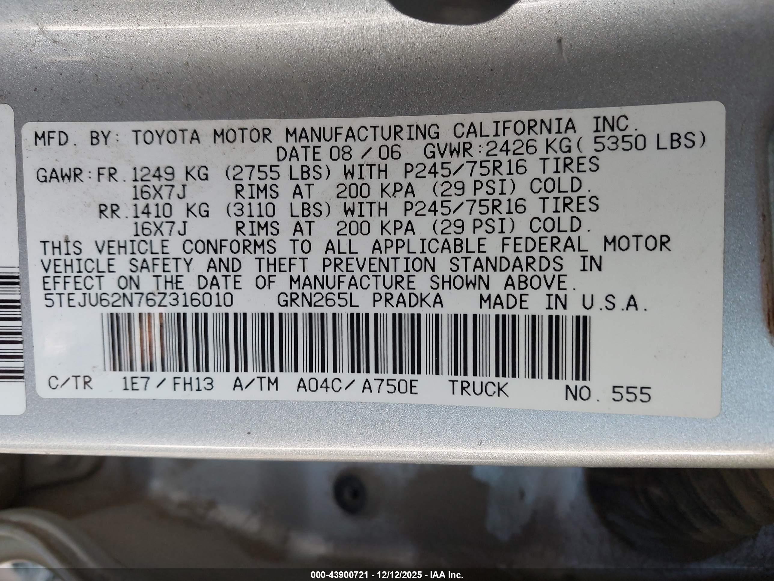 TOYOTA TACOMA image 9