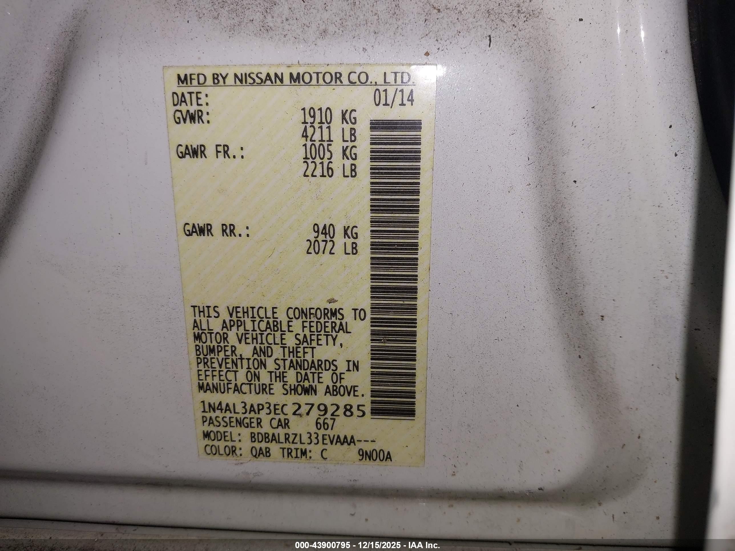 NISSAN ALTIMA image 9