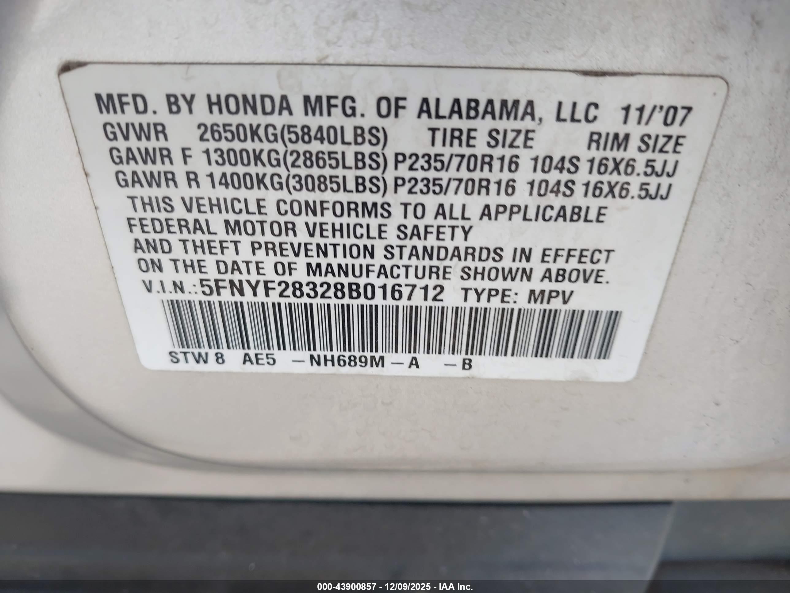 HONDA PILOT image 9
