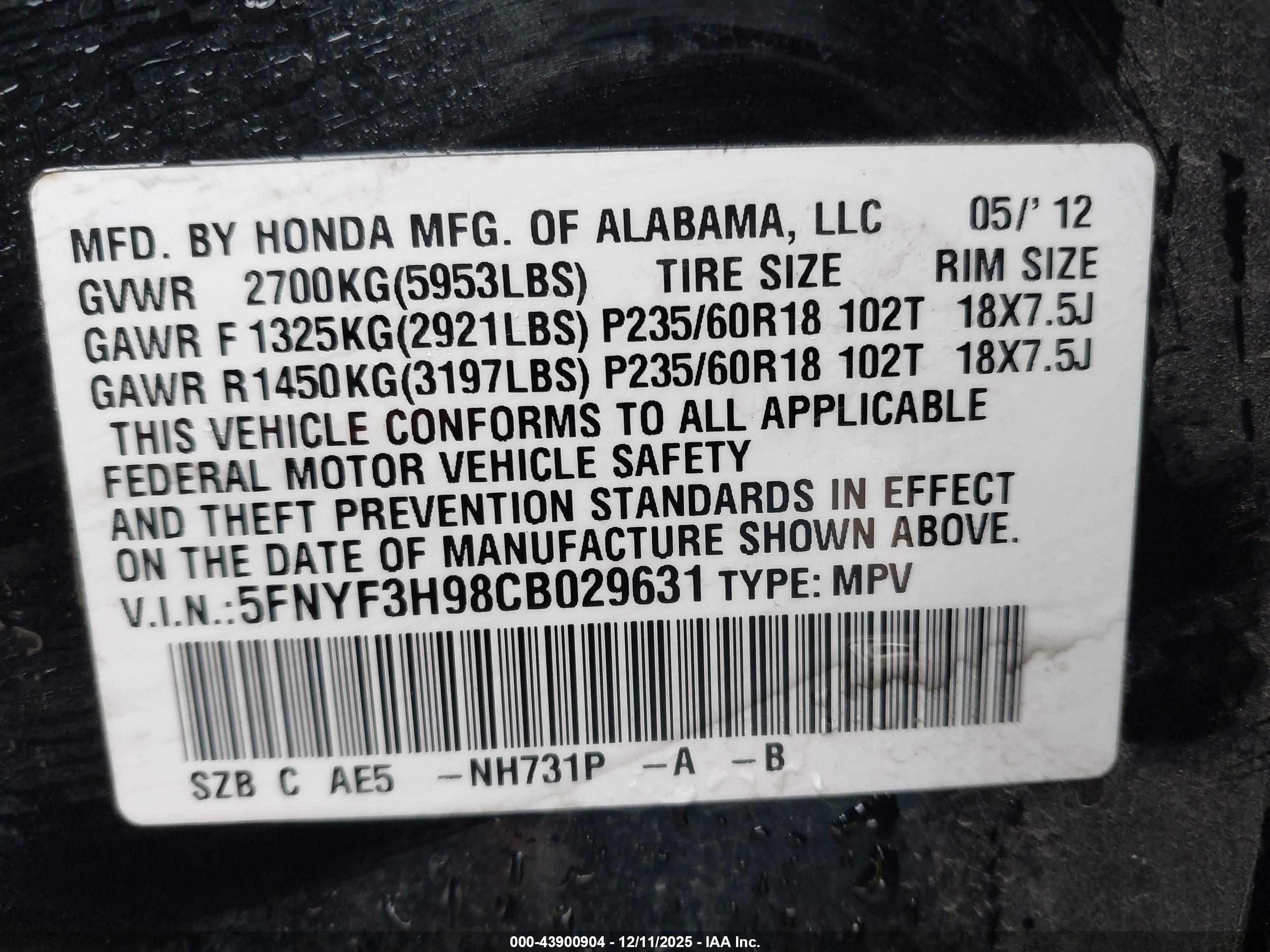 HONDA PILOT image 9