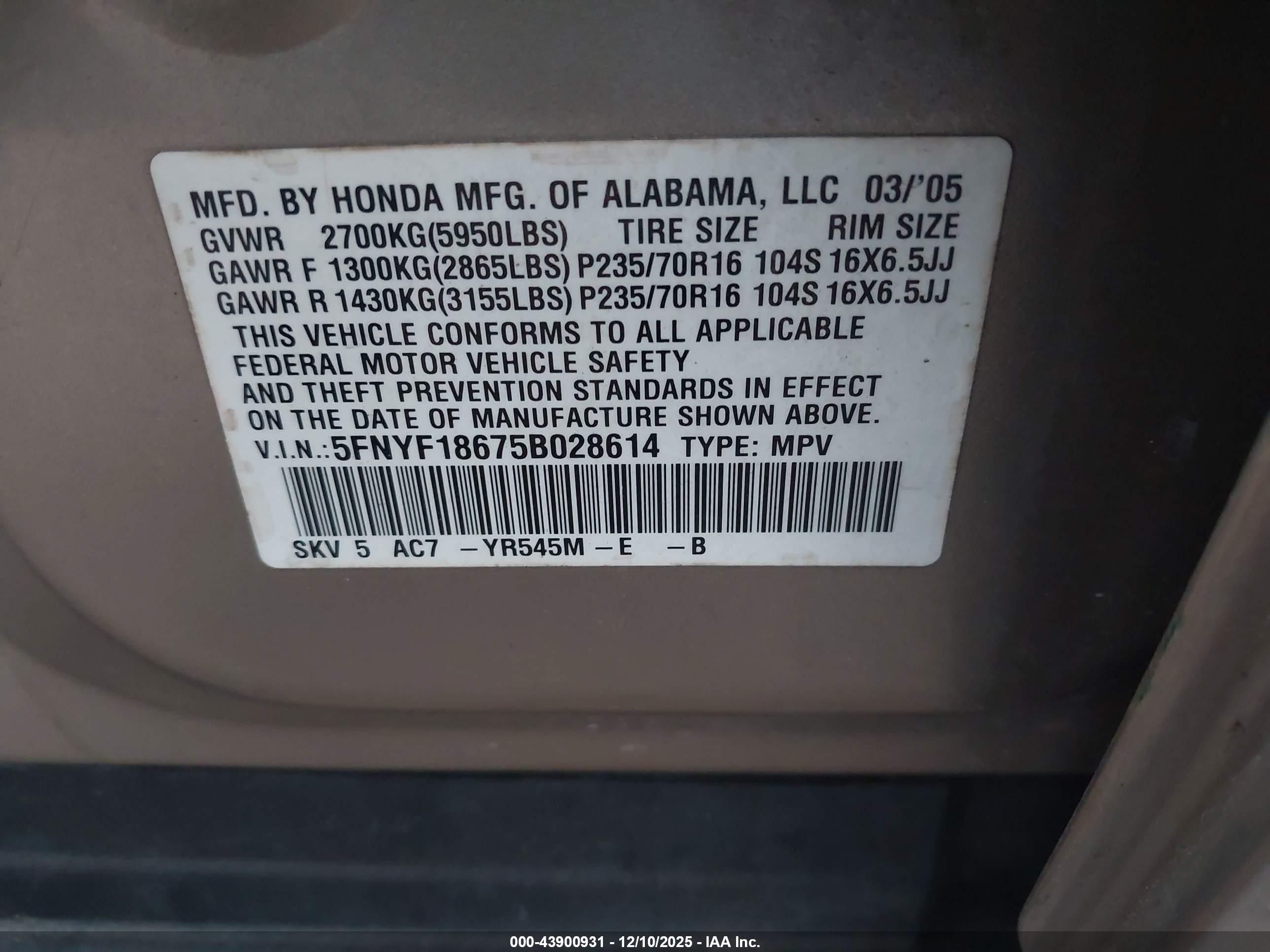 HONDA PILOT image 9