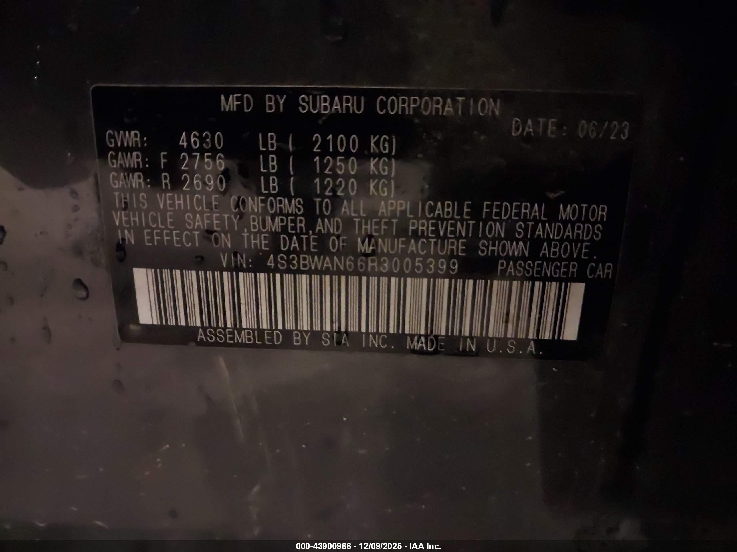 SUBARU LEGACY image 9