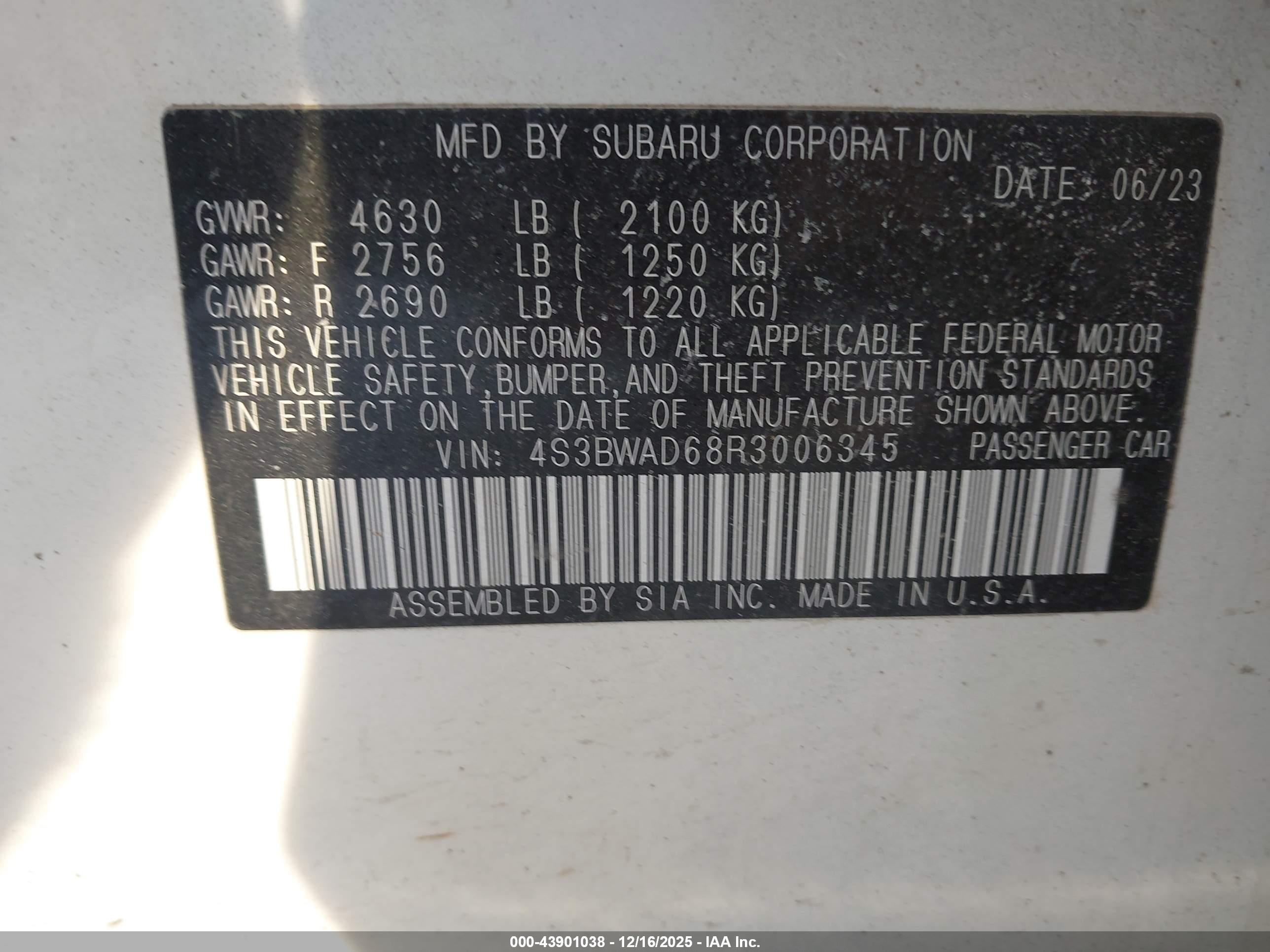 SUBARU LEGACY image 9