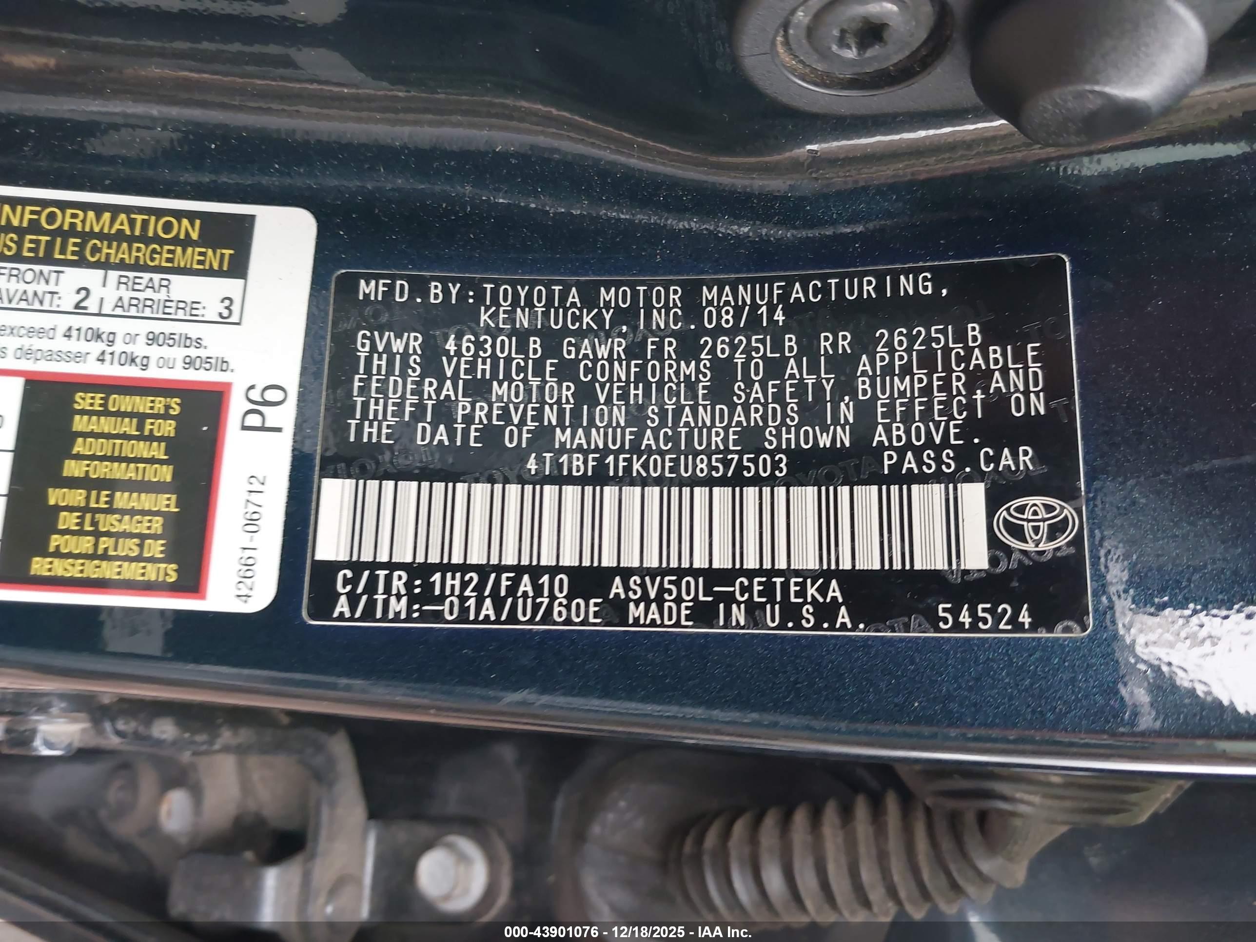 TOYOTA CAMRY image 9
