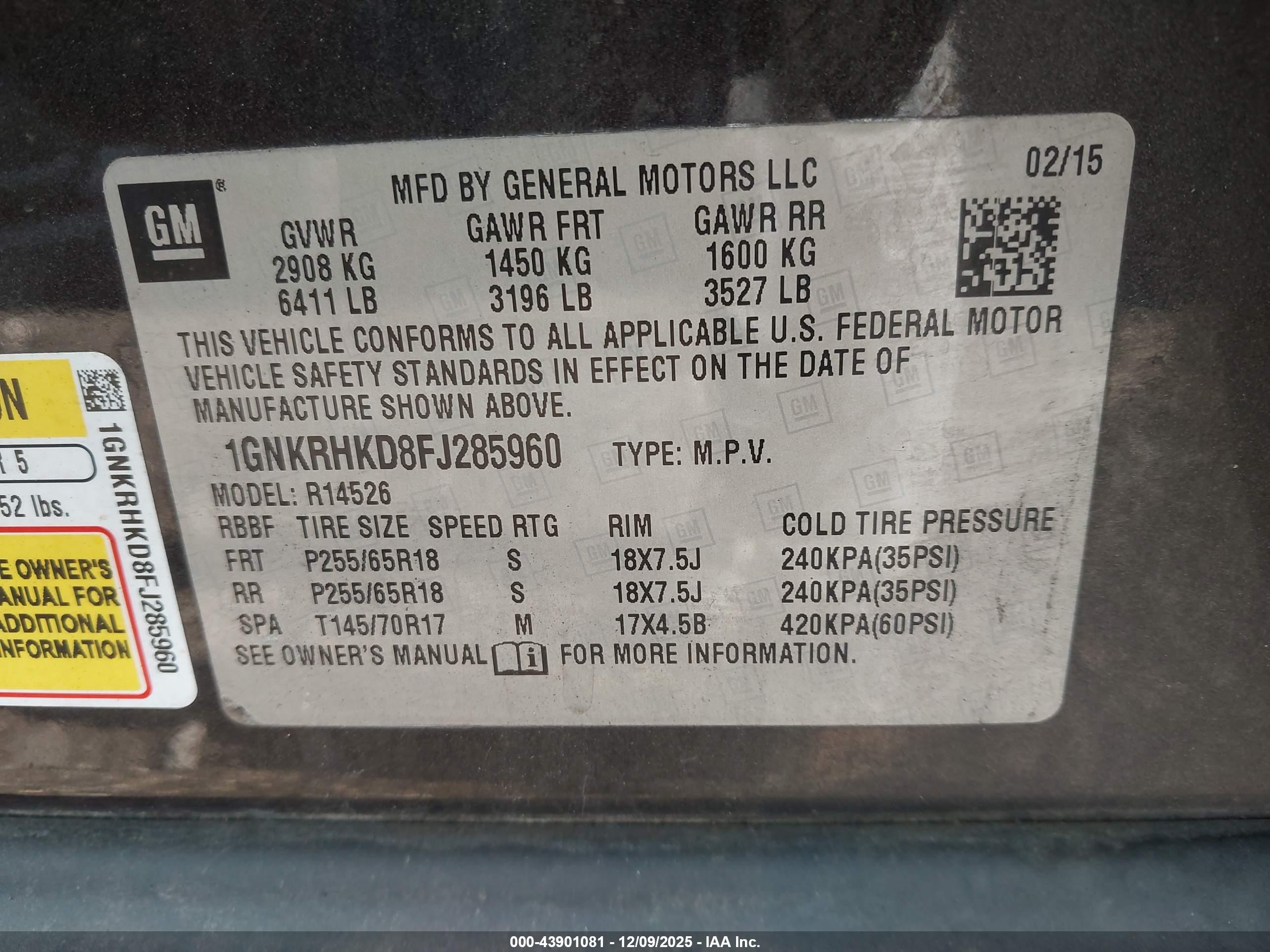 CHEVROLET TRAVERSE image 9