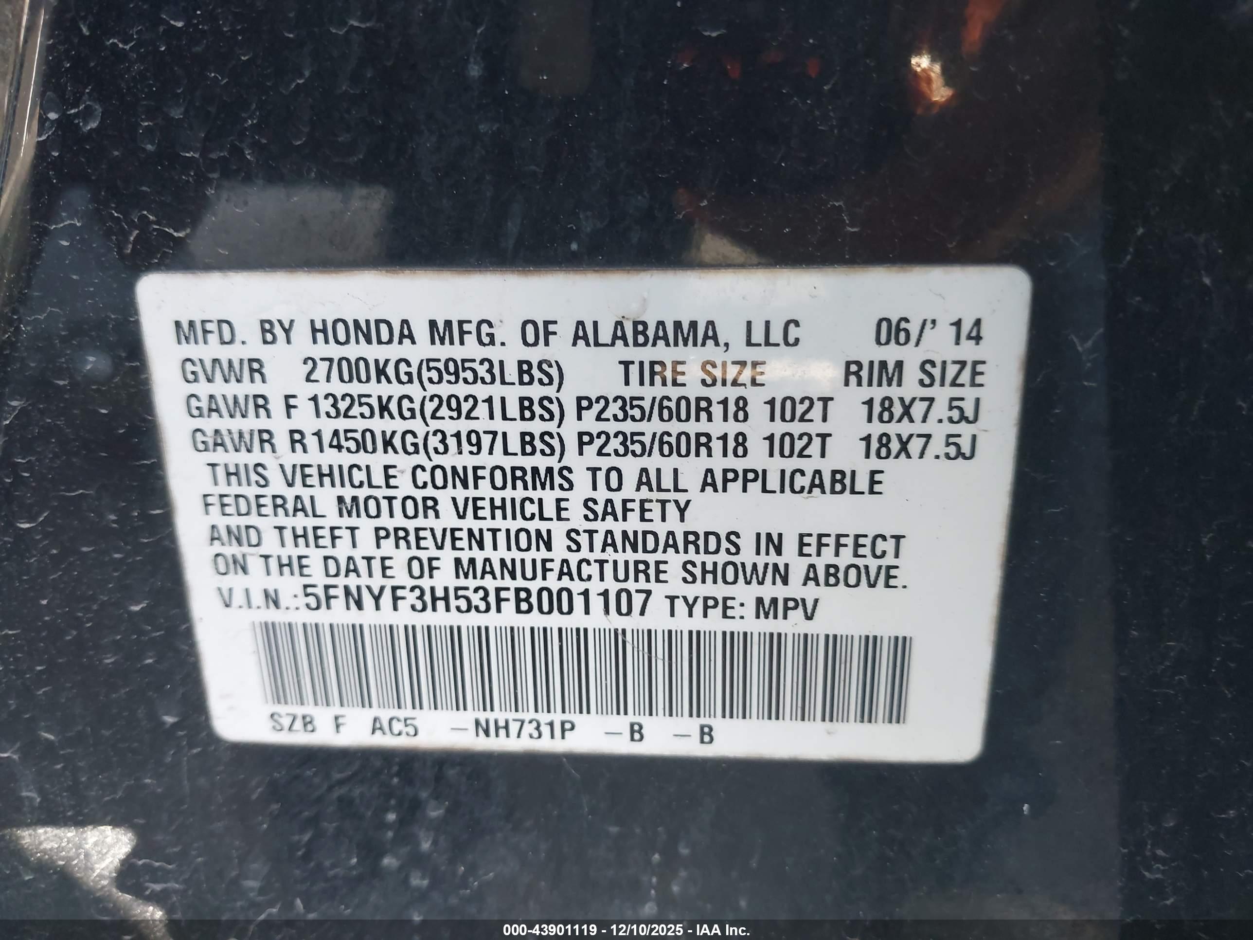 HONDA PILOT image 9
