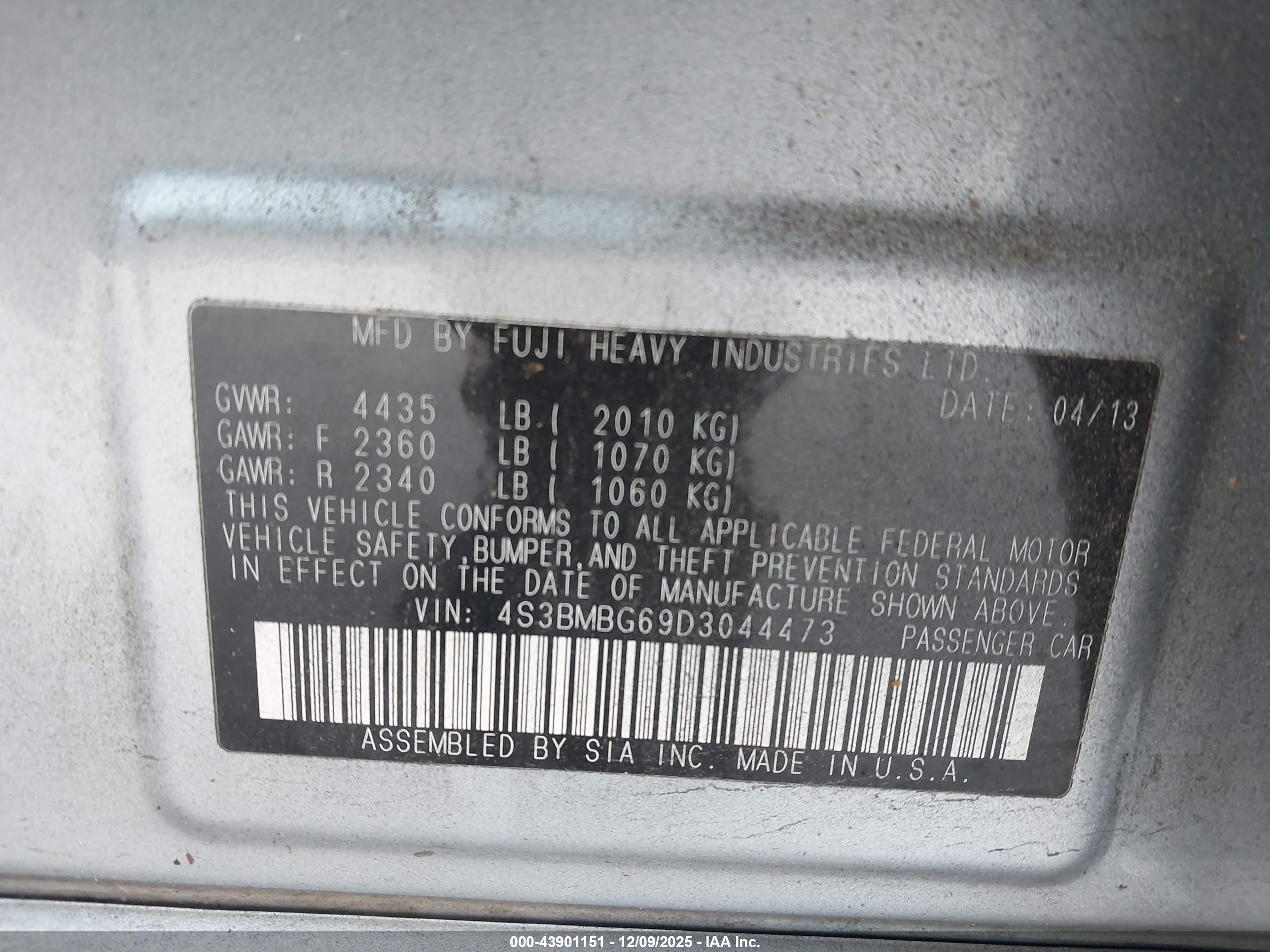 SUBARU LEGACY image 9