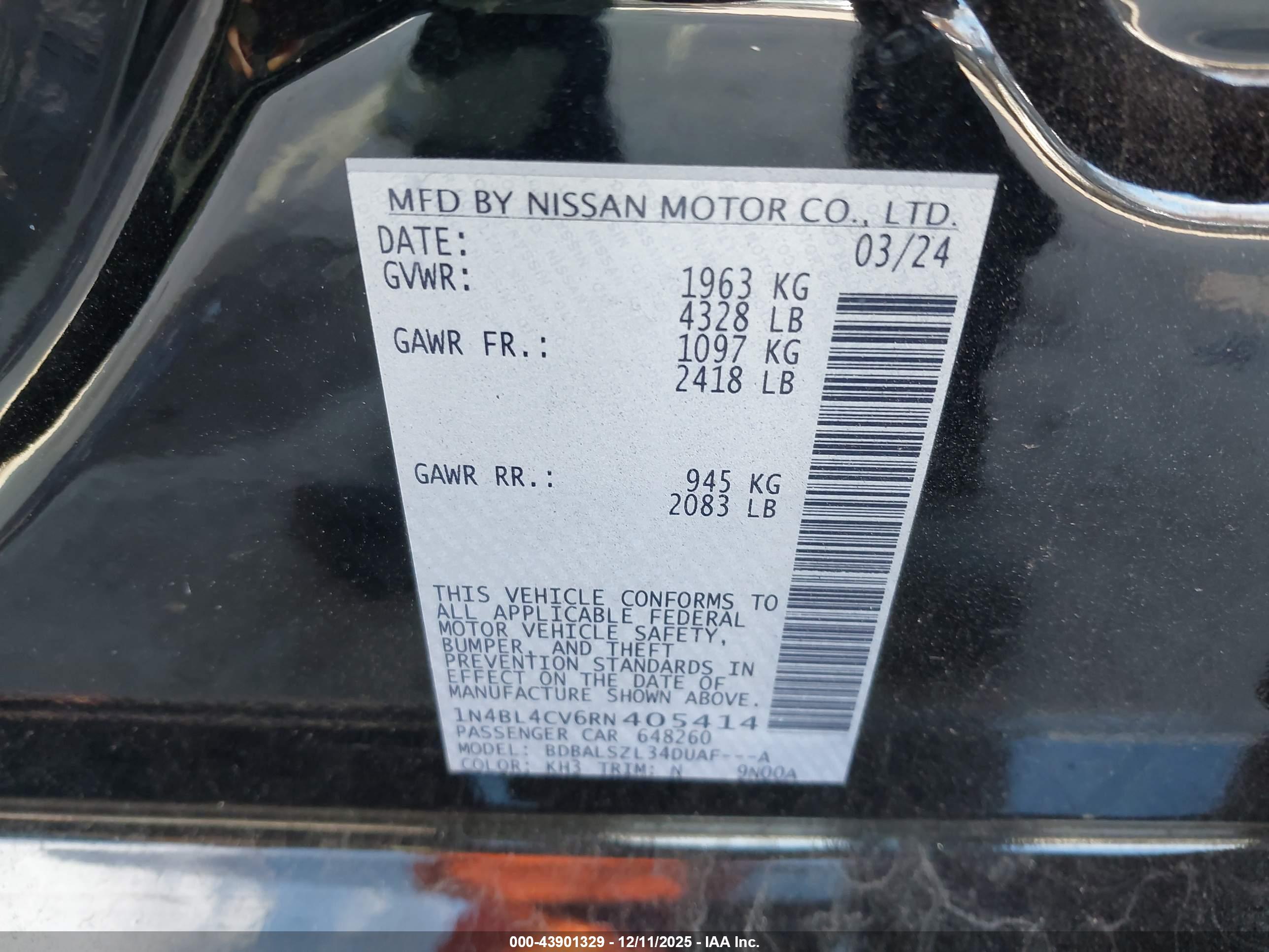 NISSAN ALTIMA image 9