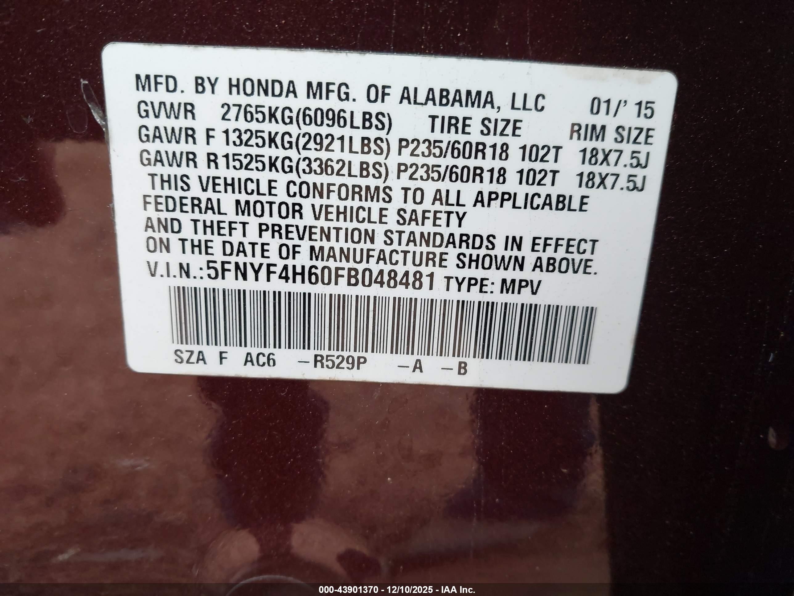HONDA PILOT image 9