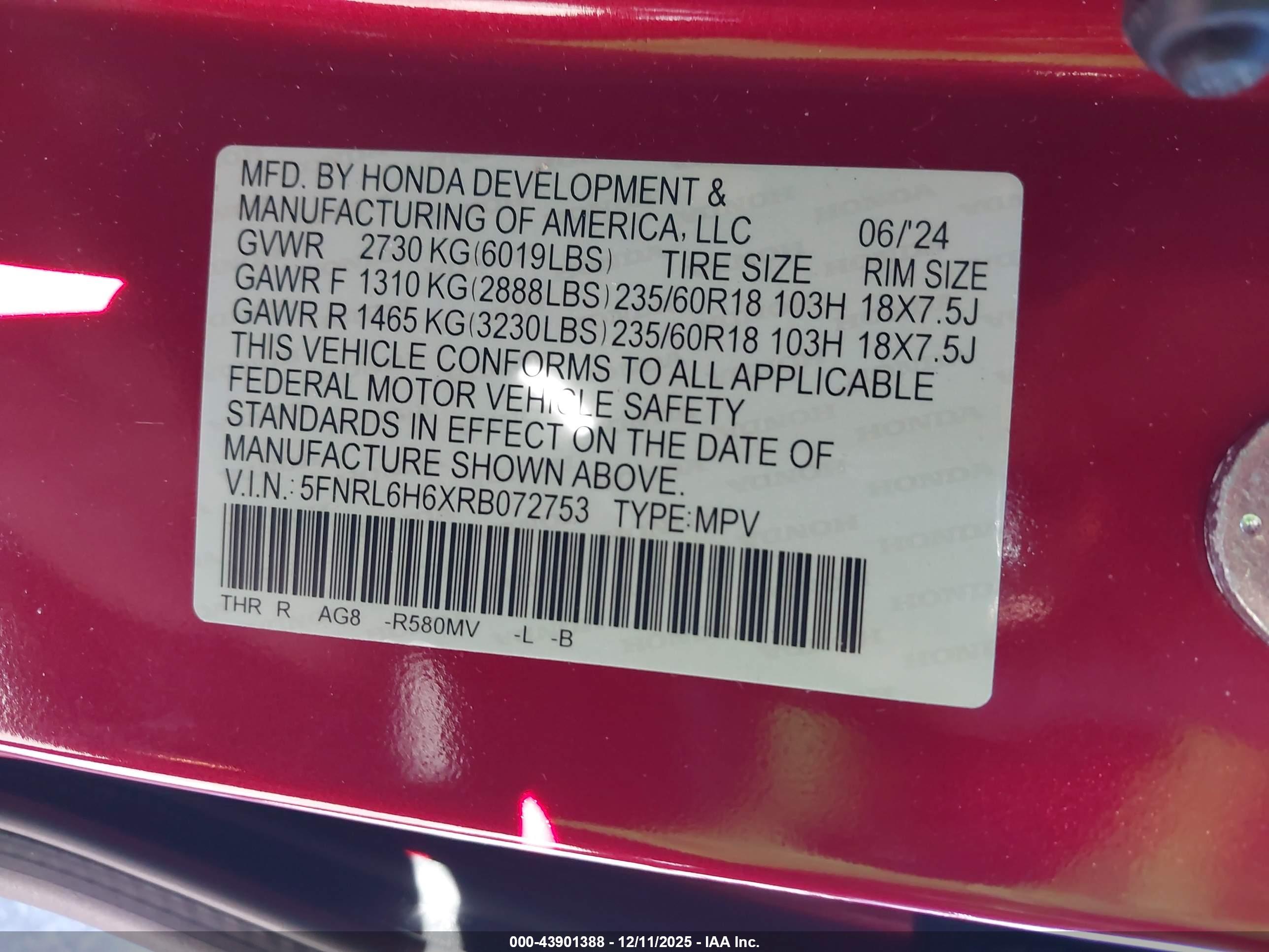 HONDA ODYSSEY image 9