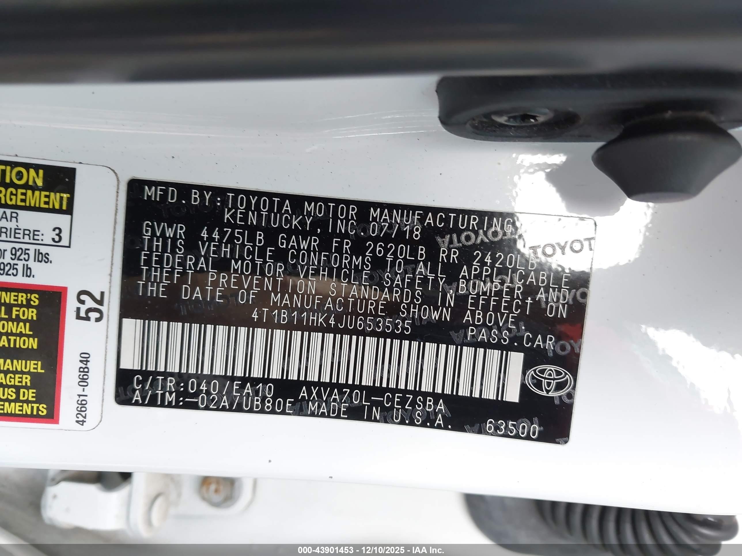 TOYOTA CAMRY image 9
