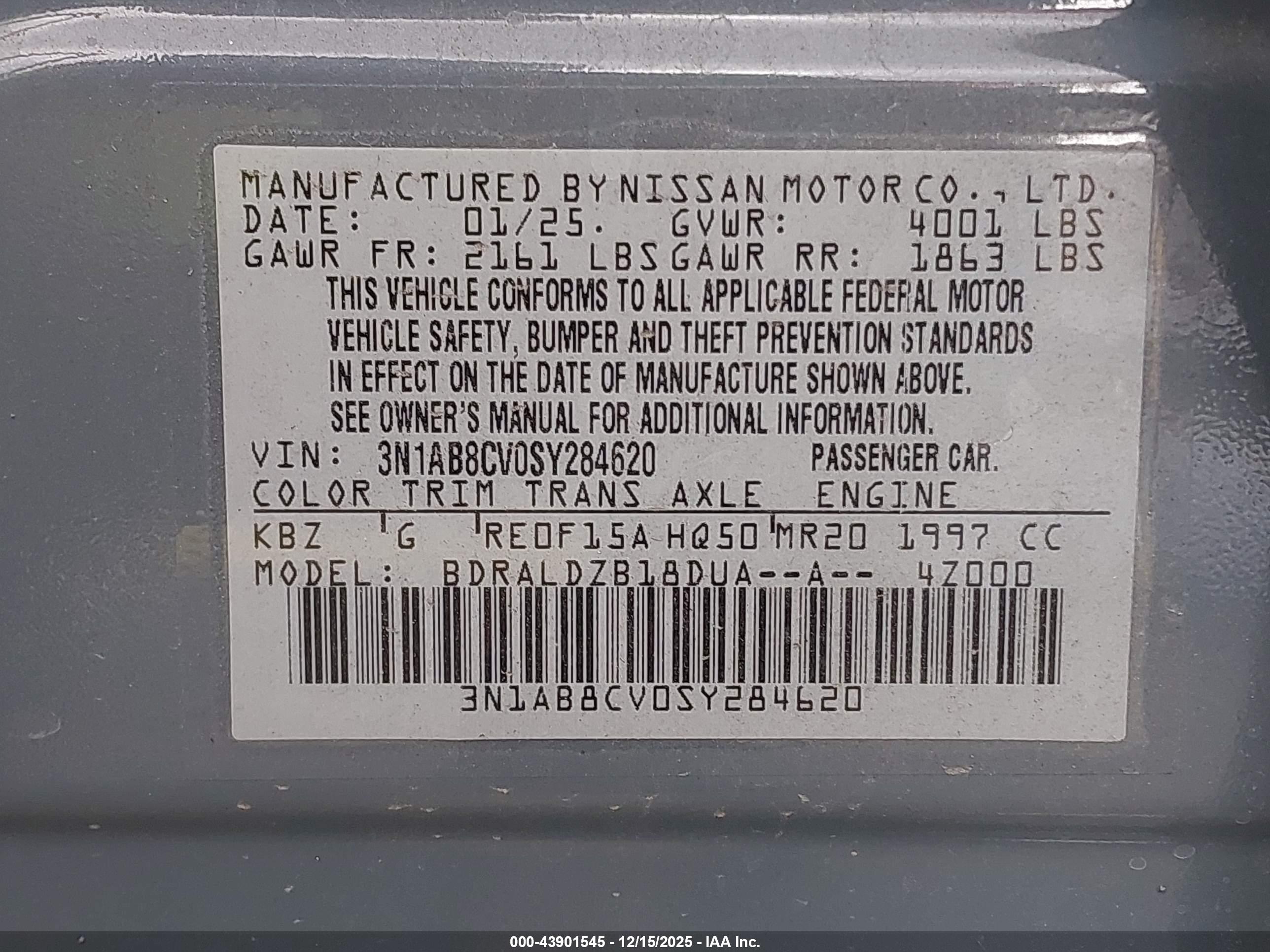 NISSAN SENTRA image 9