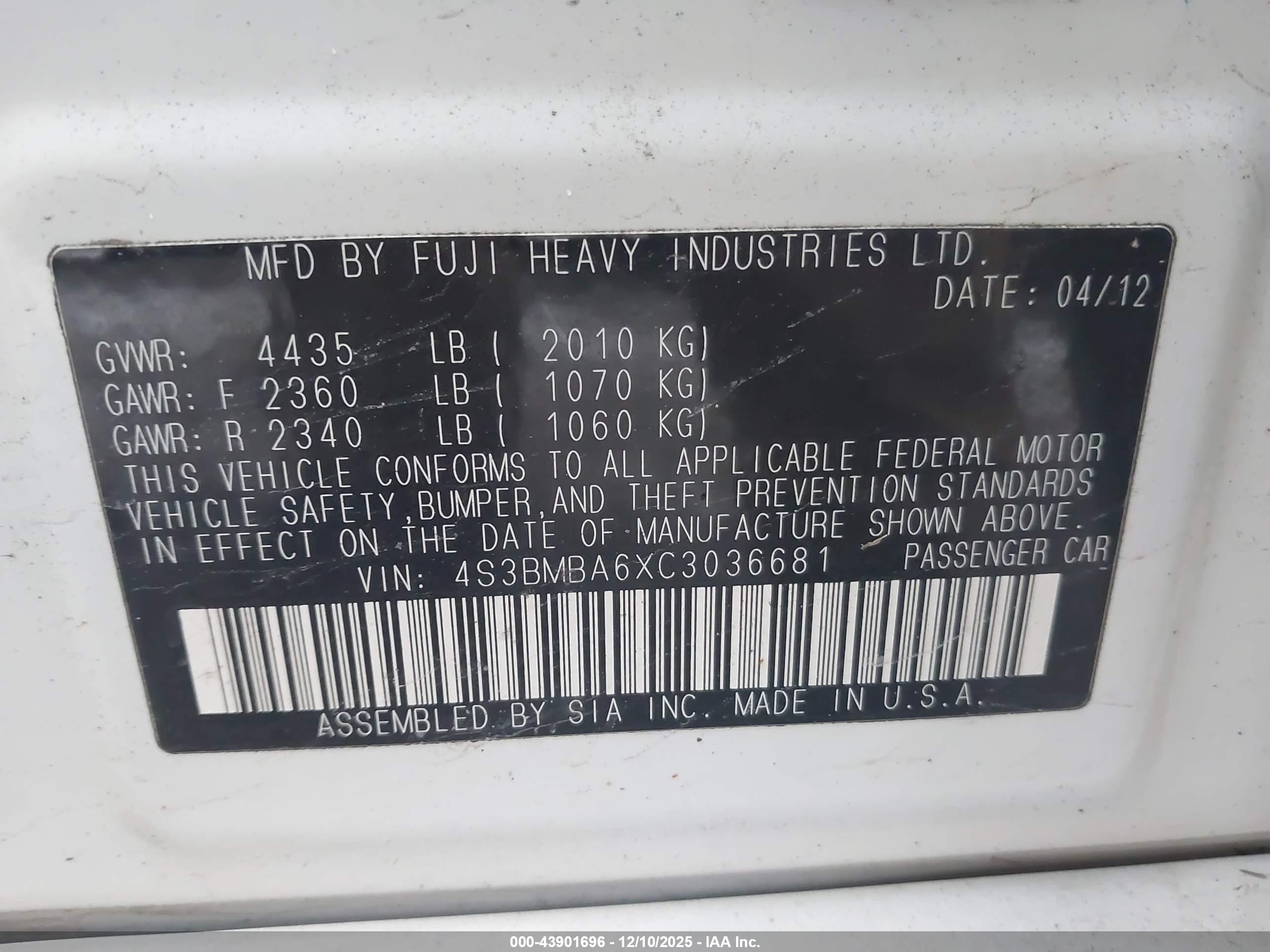 SUBARU LEGACY image 9