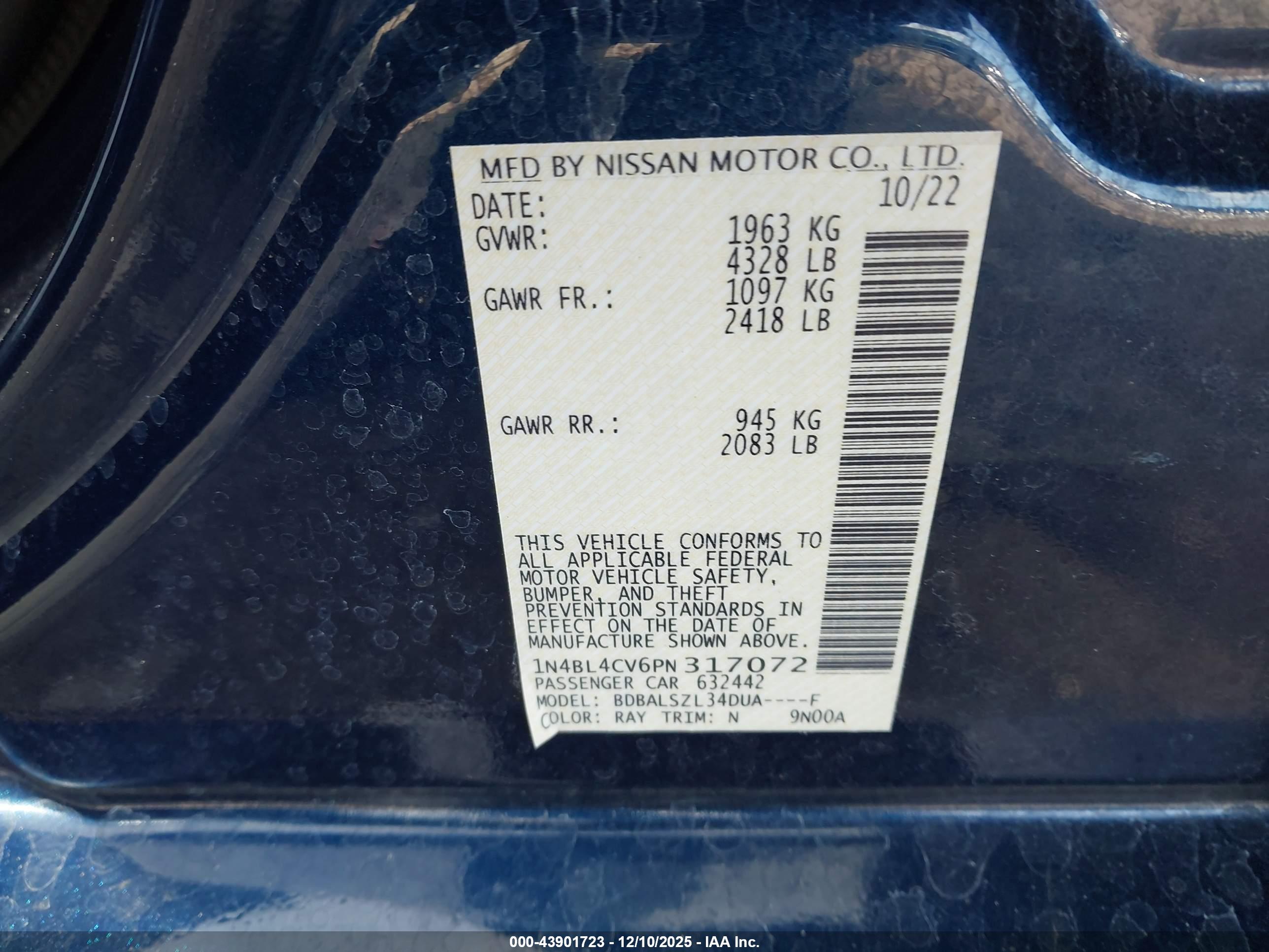 NISSAN ALTIMA image 9