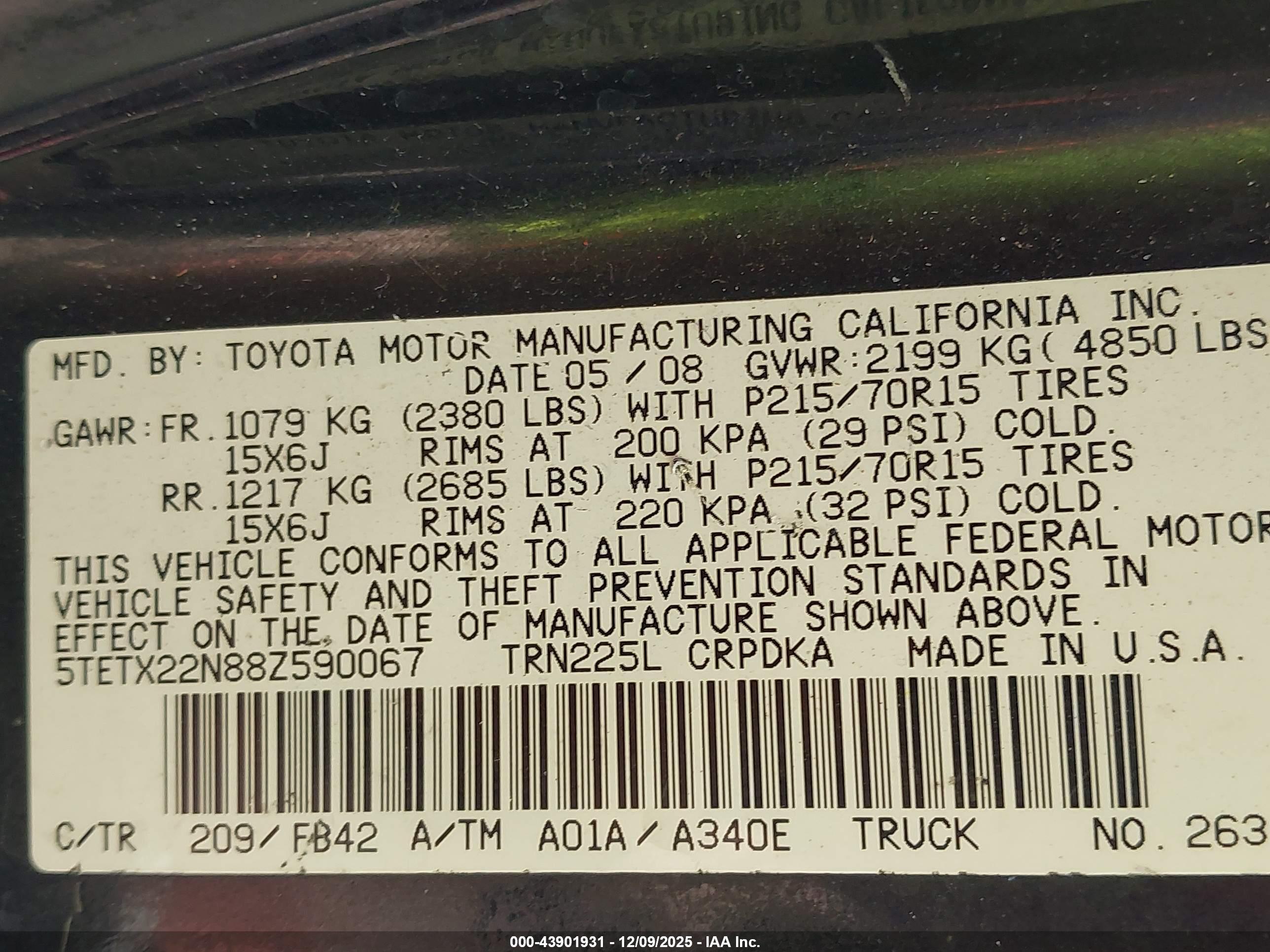 TOYOTA TACOMA image 9