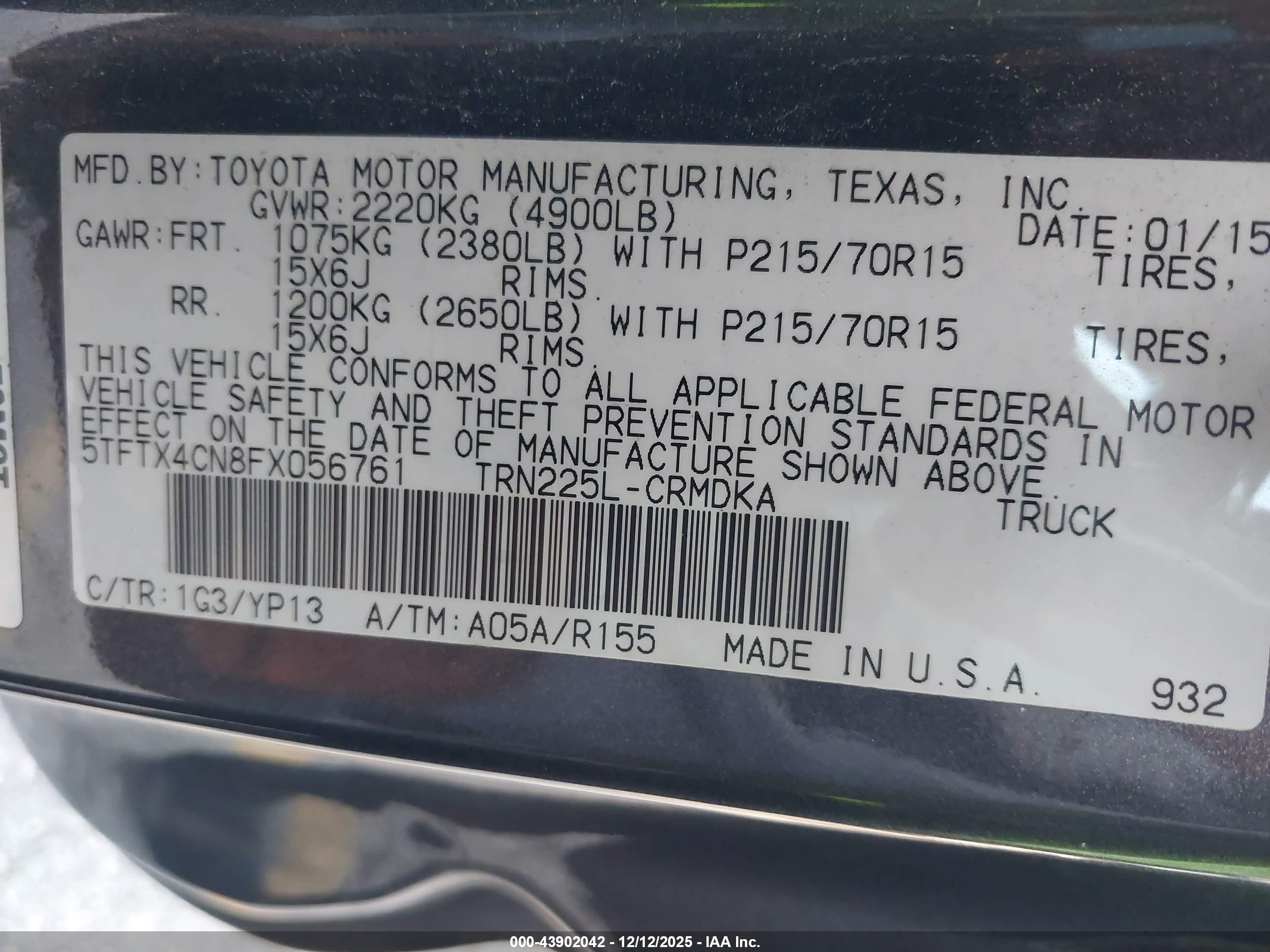 TOYOTA TACOMA image 9