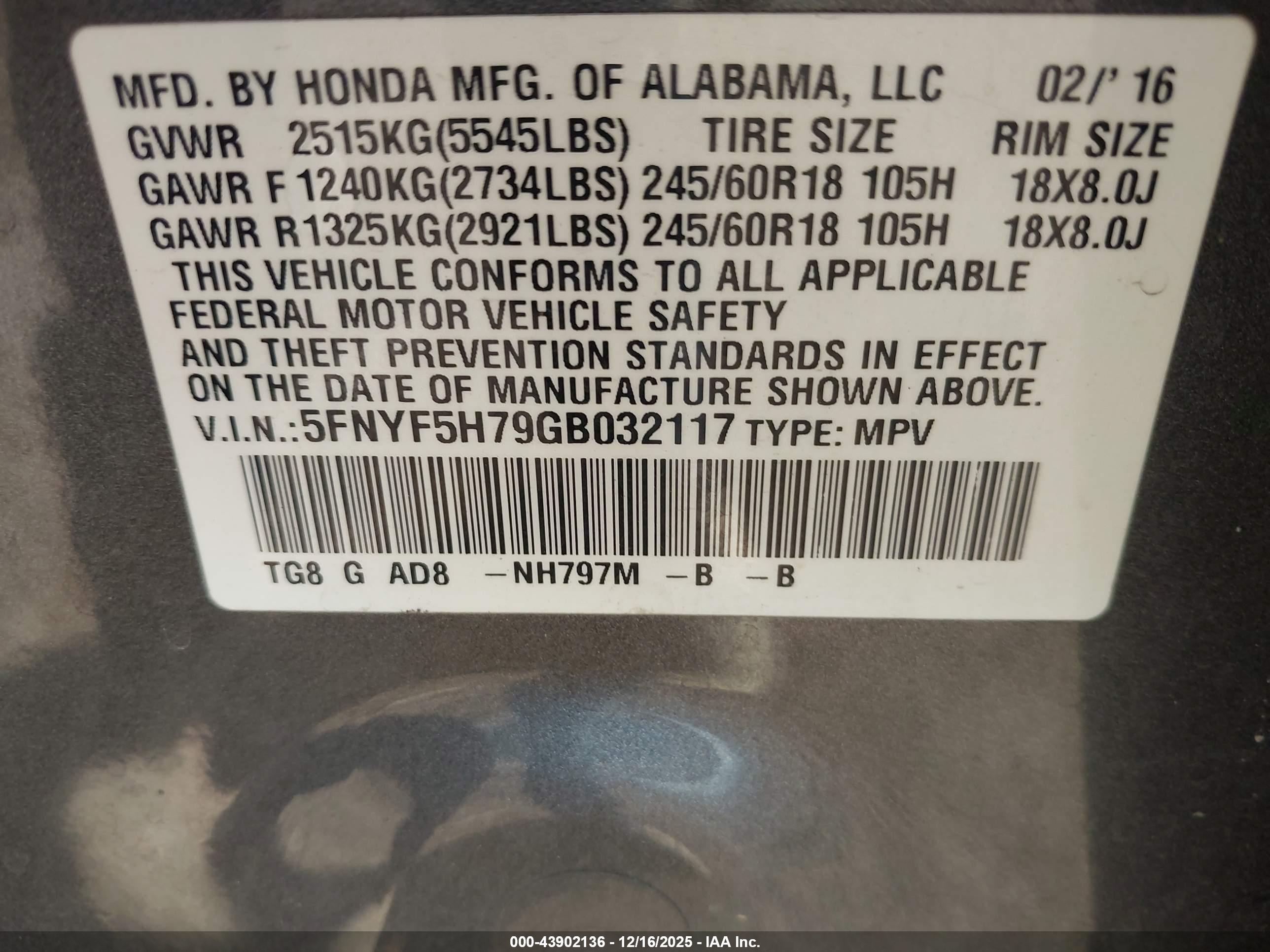 HONDA PILOT image 9