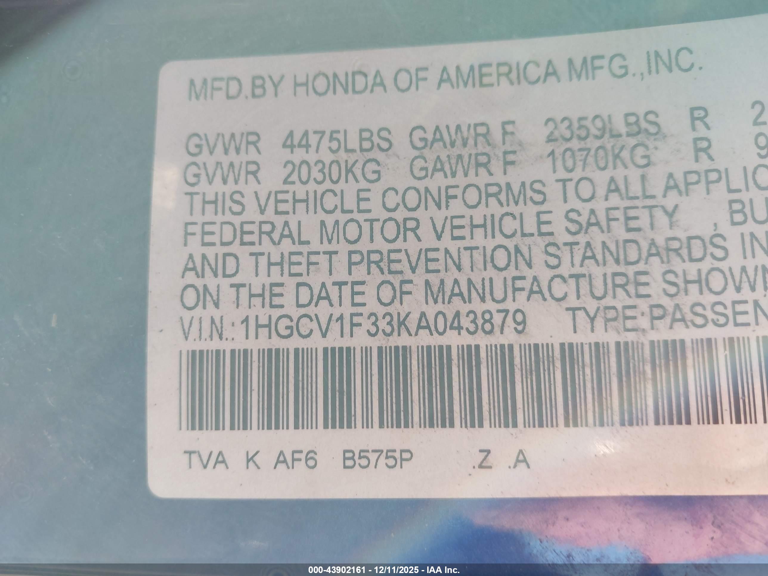 HONDA ACCORD image 9