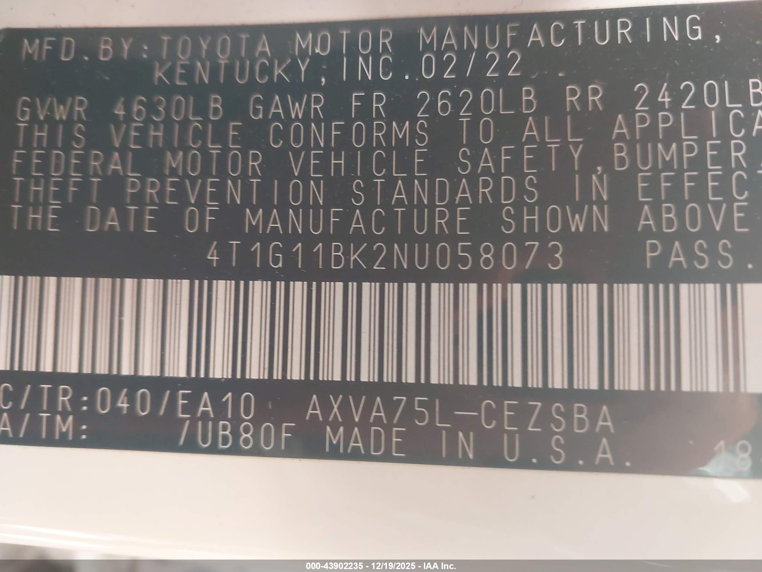 TOYOTA CAMRY image 9