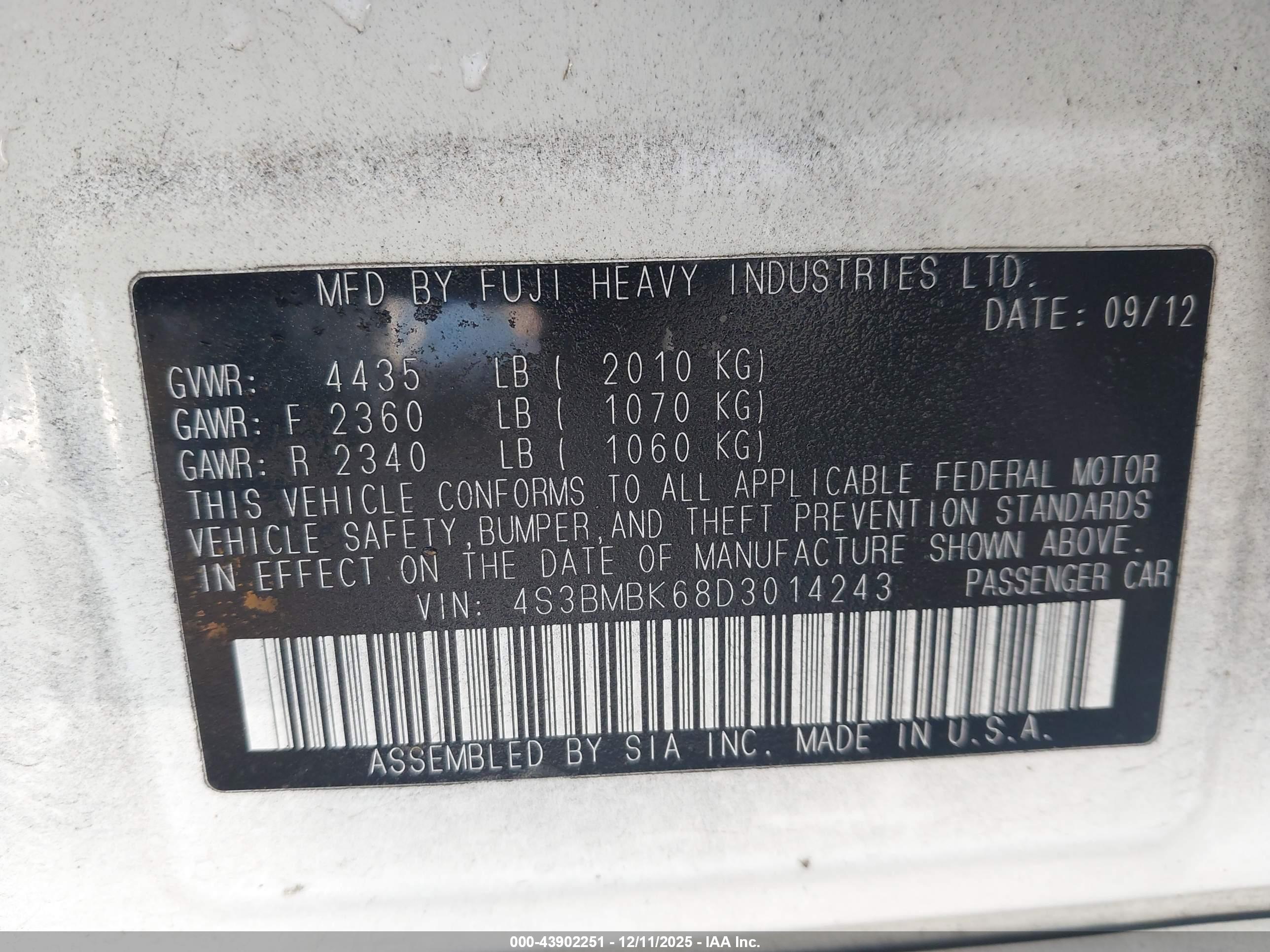 SUBARU LEGACY image 9