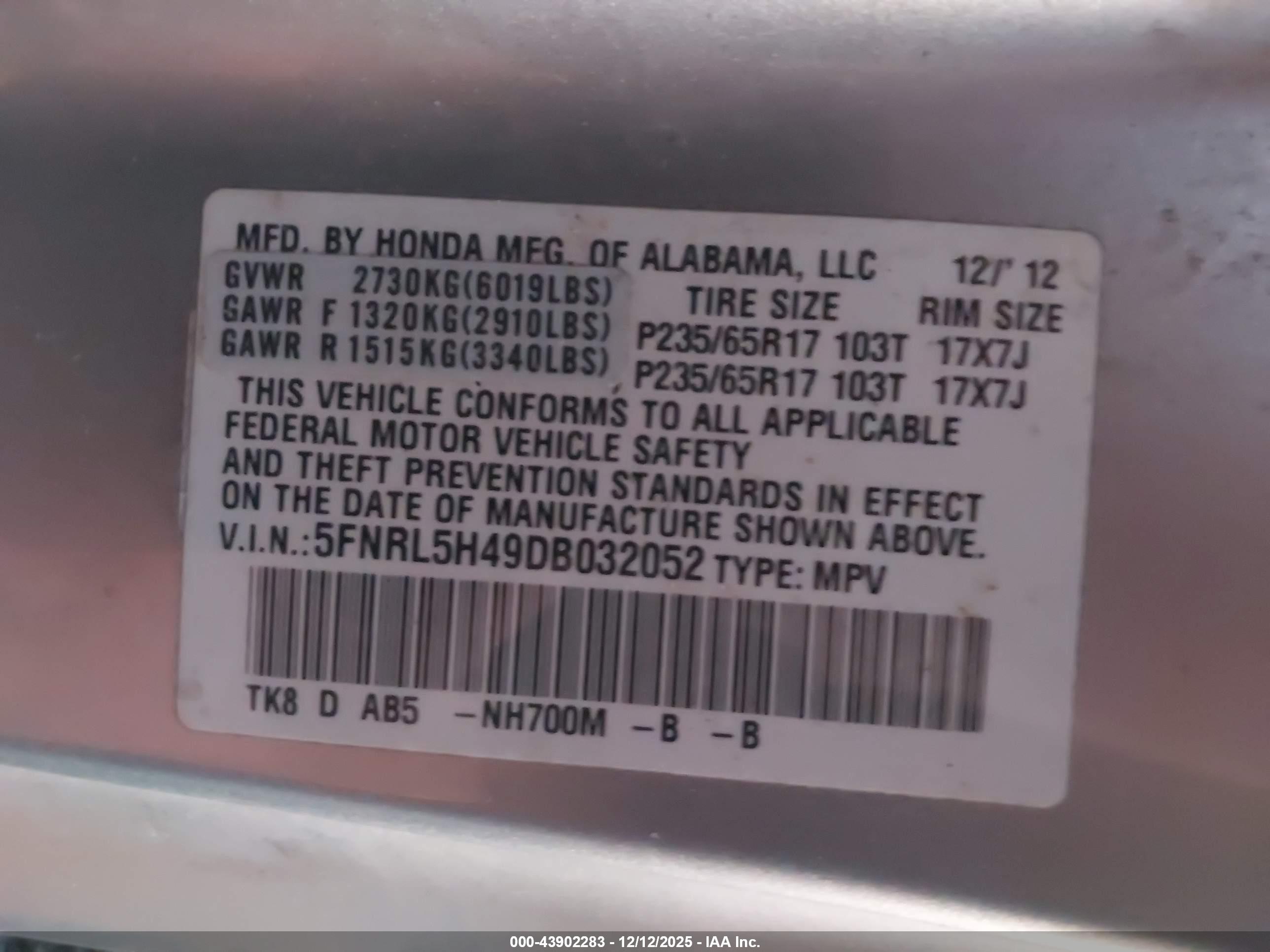 HONDA ODYSSEY image 9
