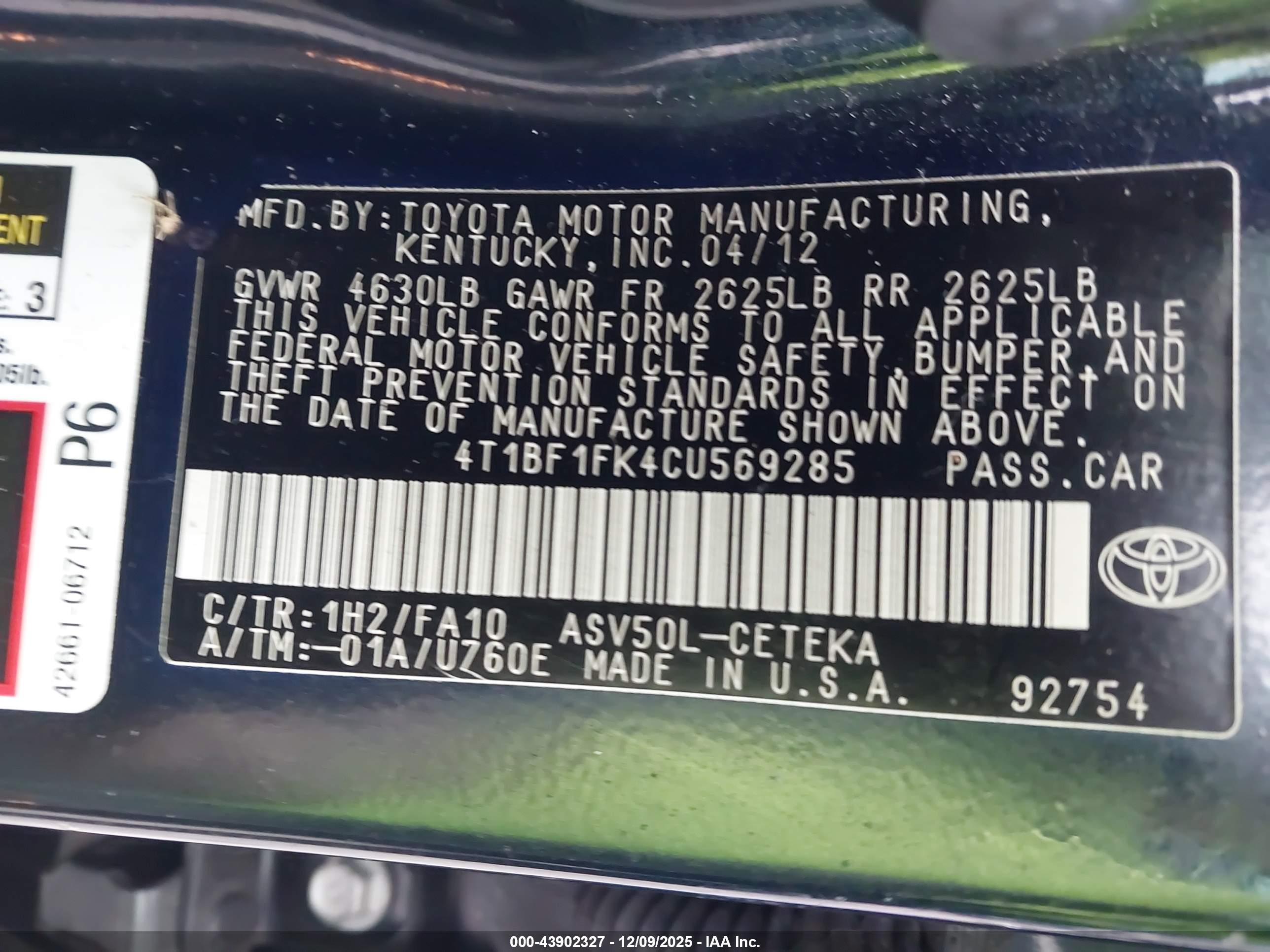 TOYOTA CAMRY image 9