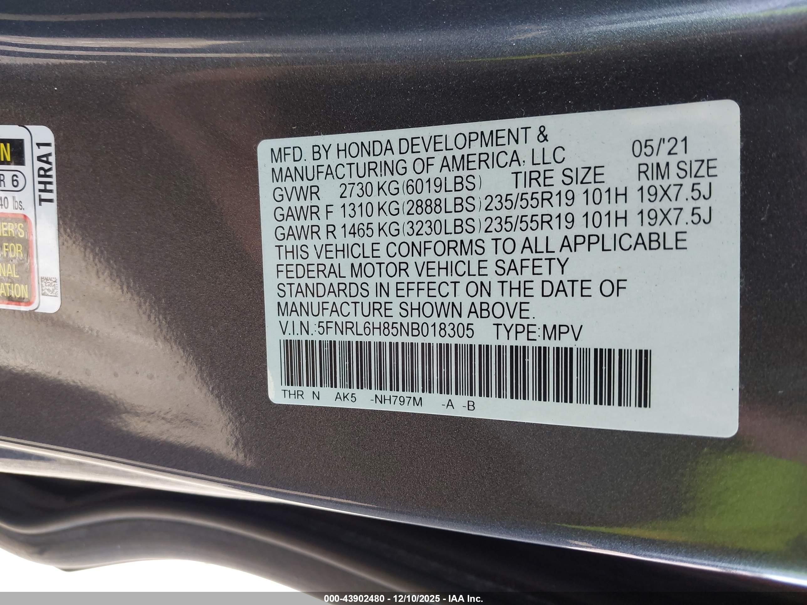 HONDA ODYSSEY image 9