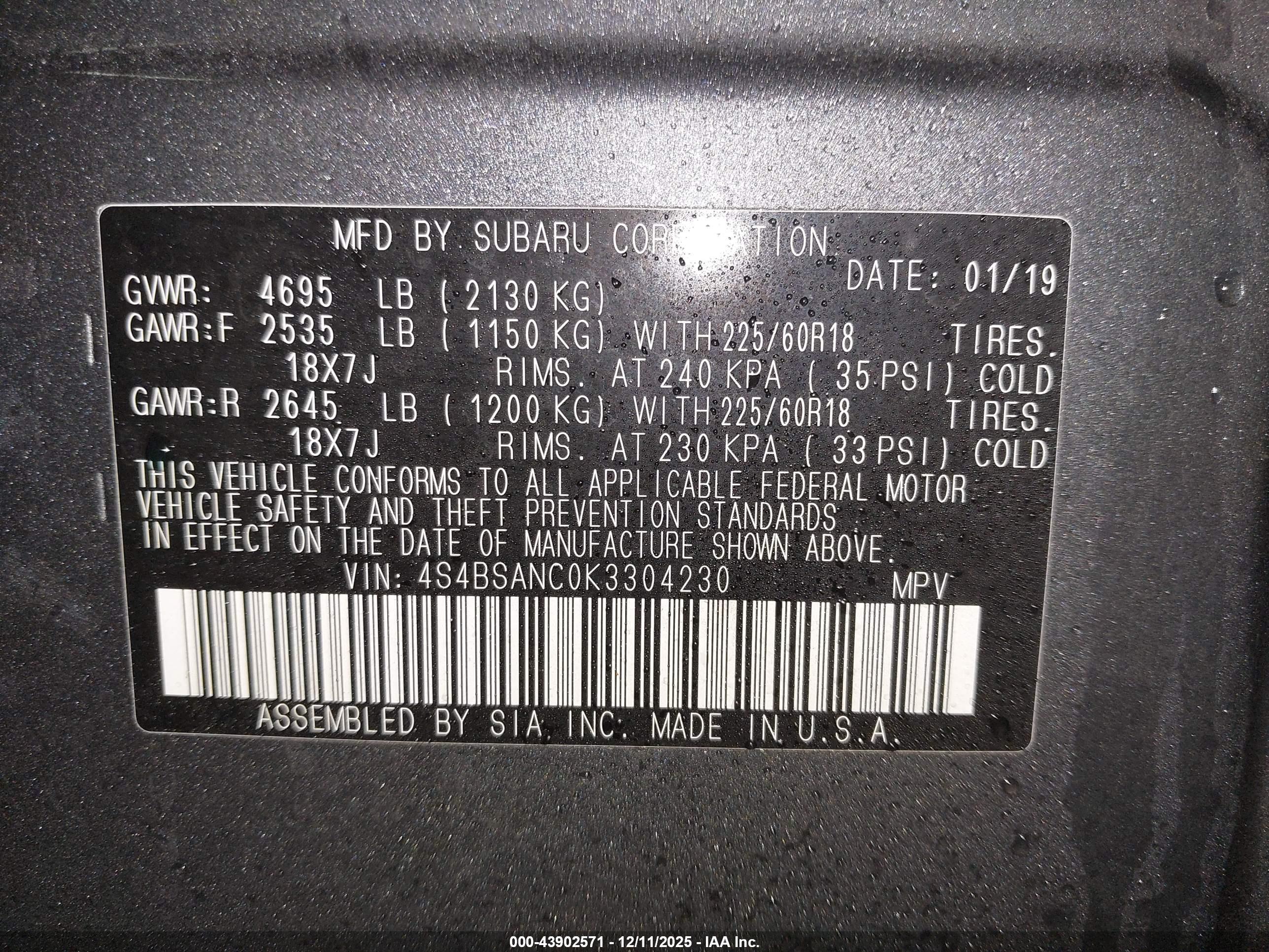 SUBARU OUTBACK image 9