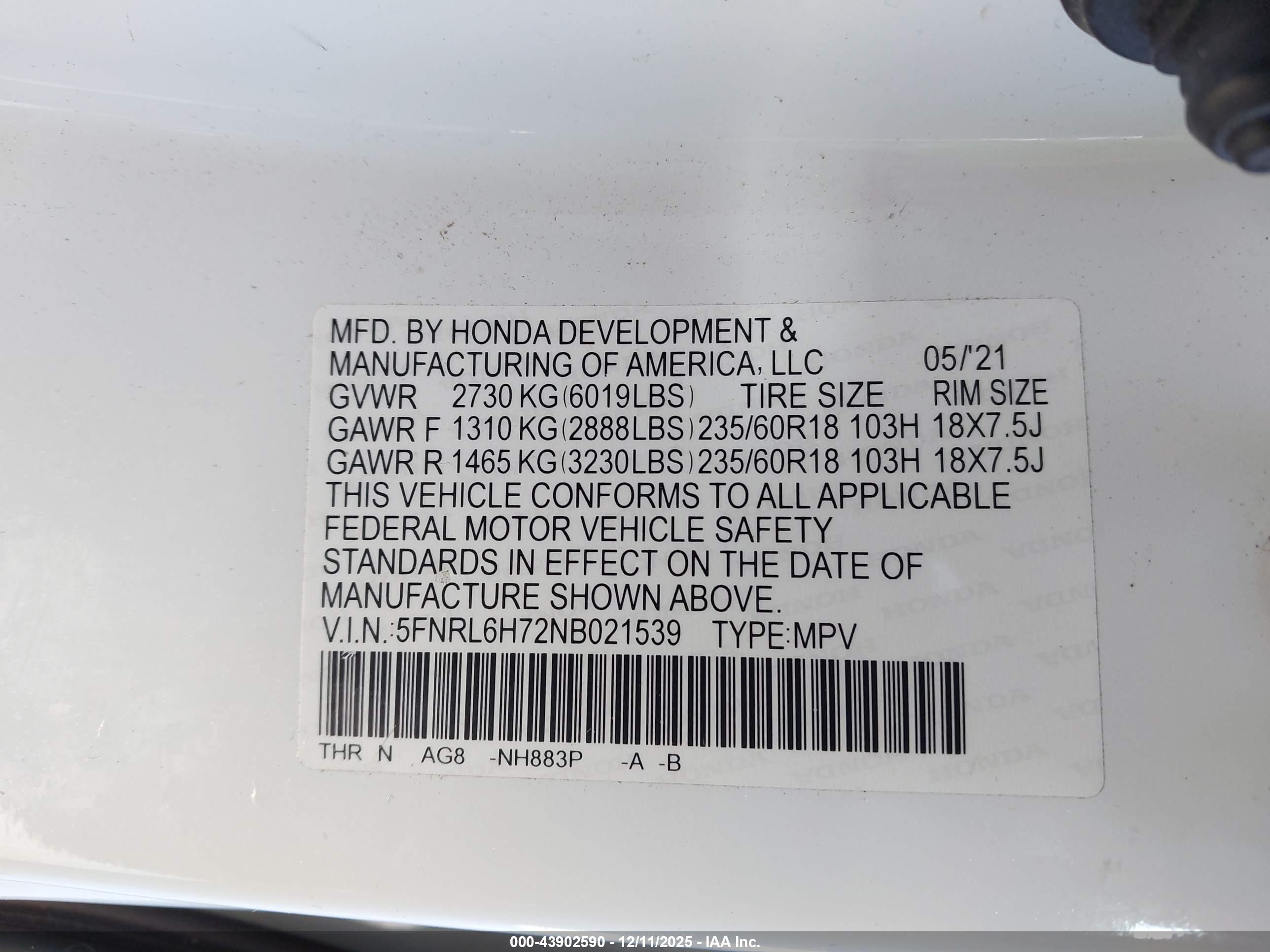 HONDA ODYSSEY image 9