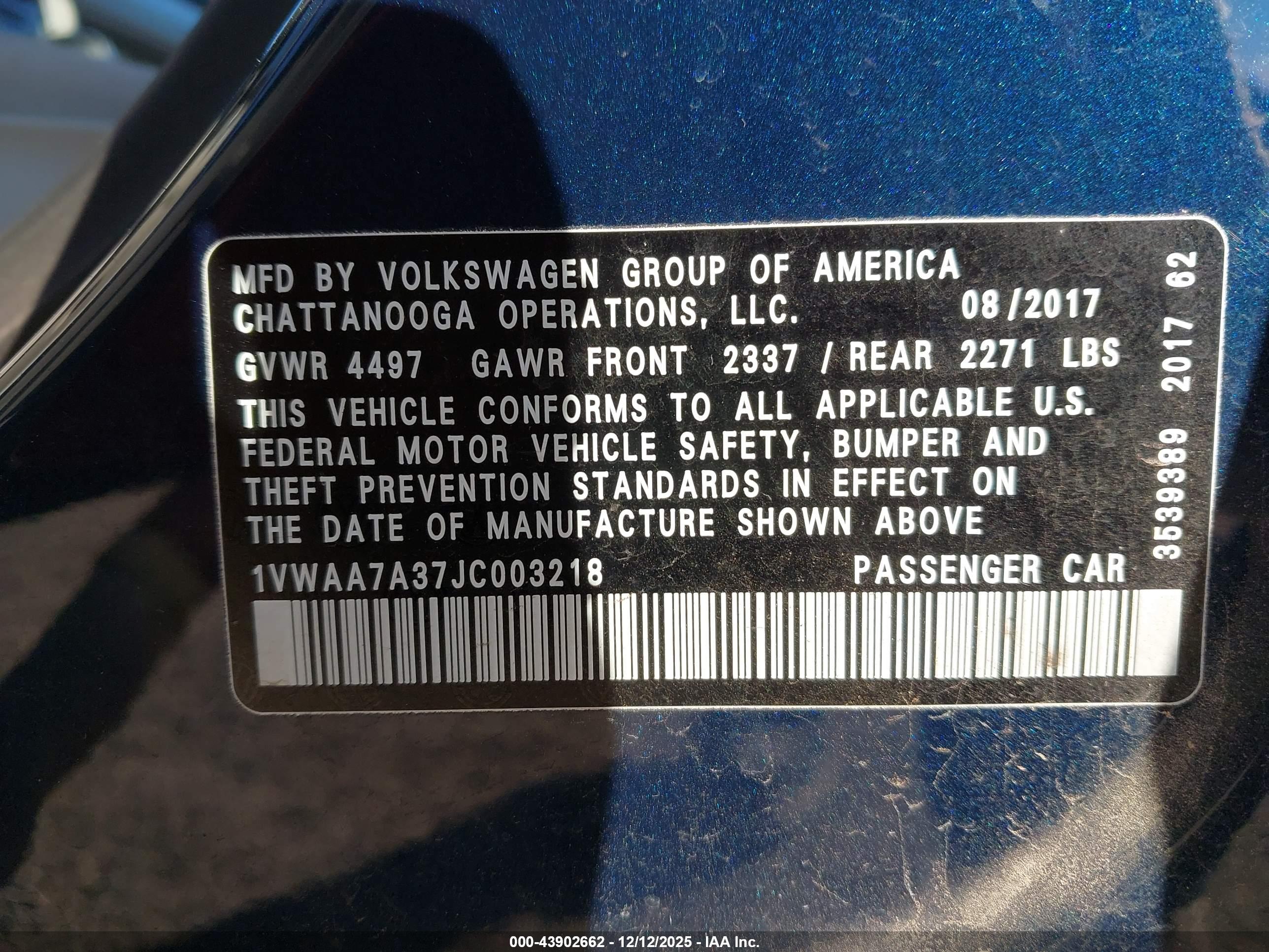 VOLKSWAGEN PASSAT image 9