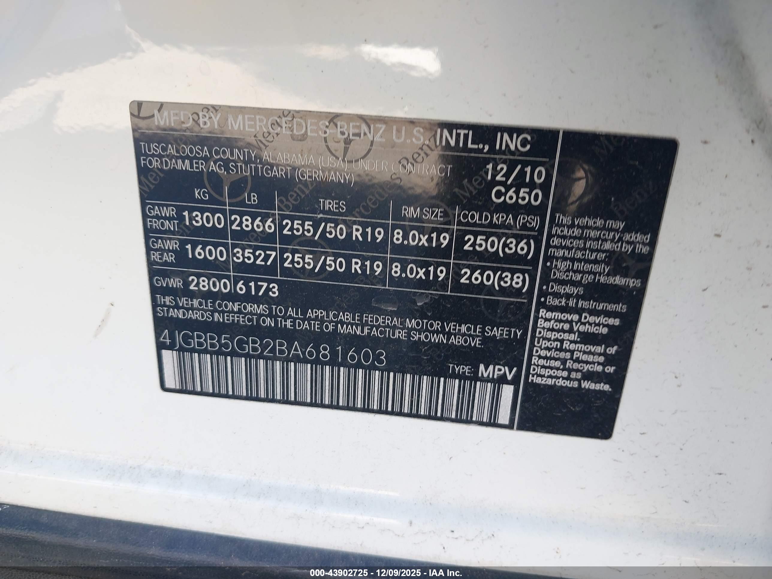 MERCEDES-BENZ ML image 9
