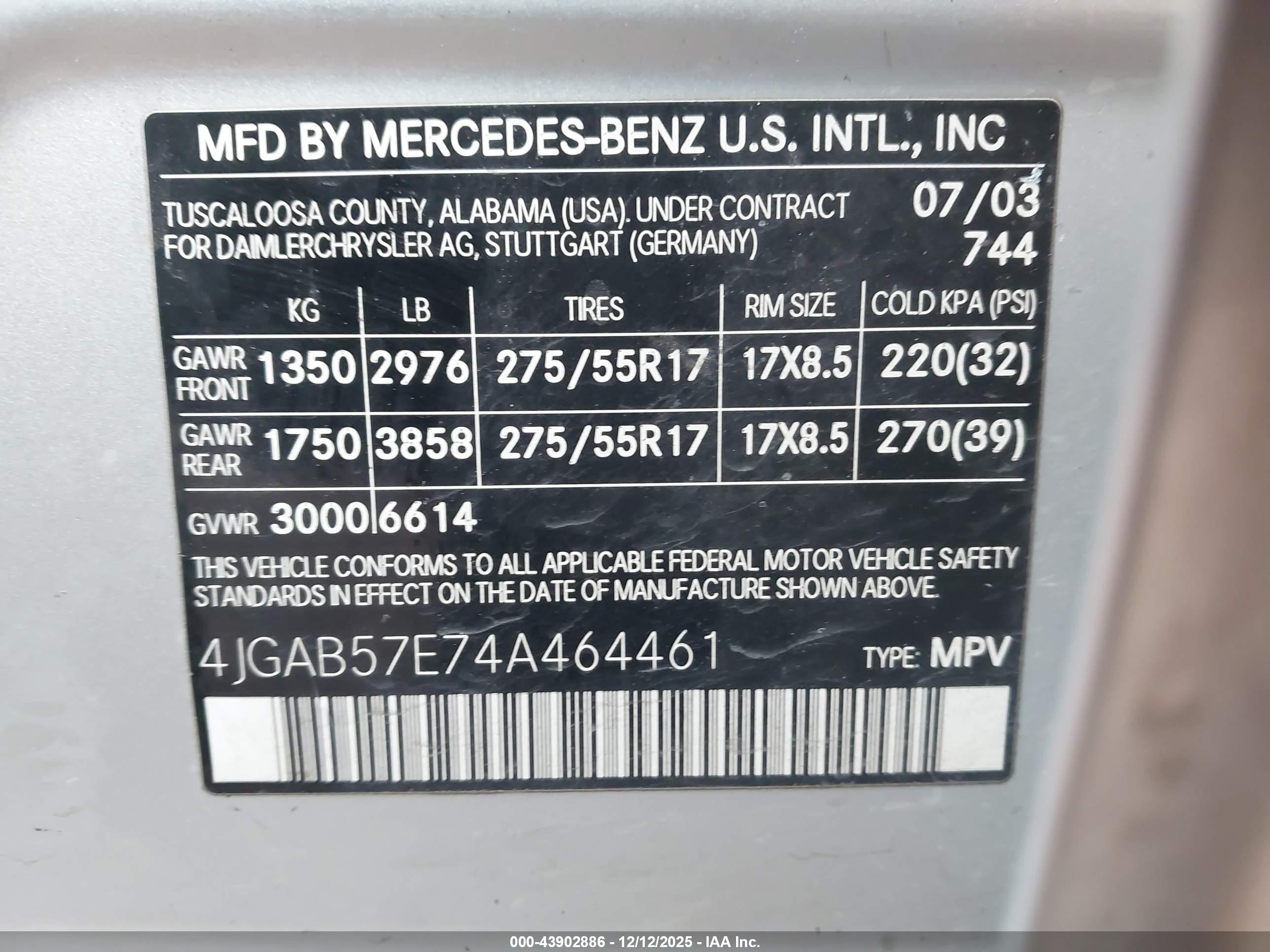MERCEDES-BENZ ML image 9