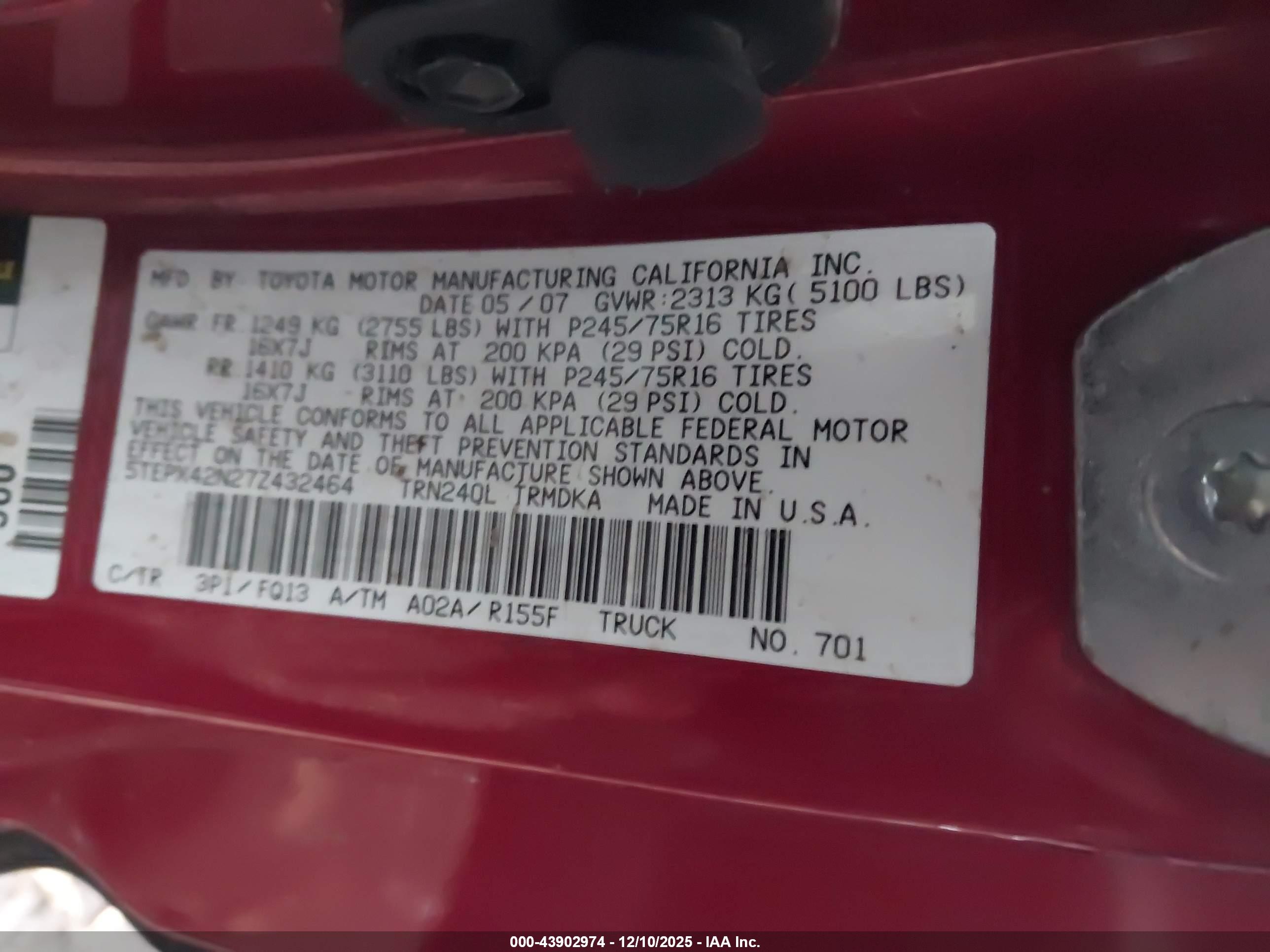 TOYOTA TACOMA image 9
