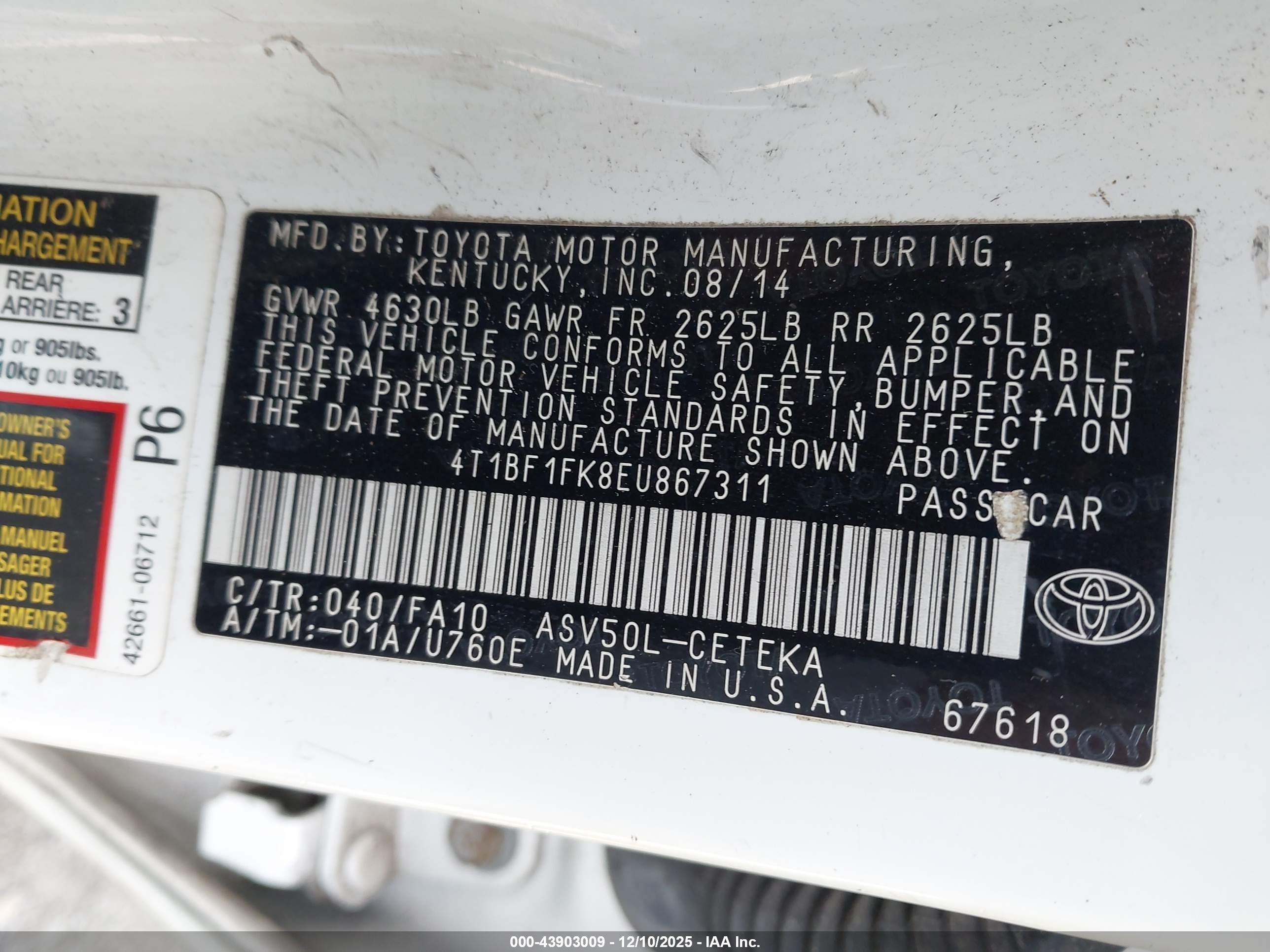TOYOTA CAMRY image 9