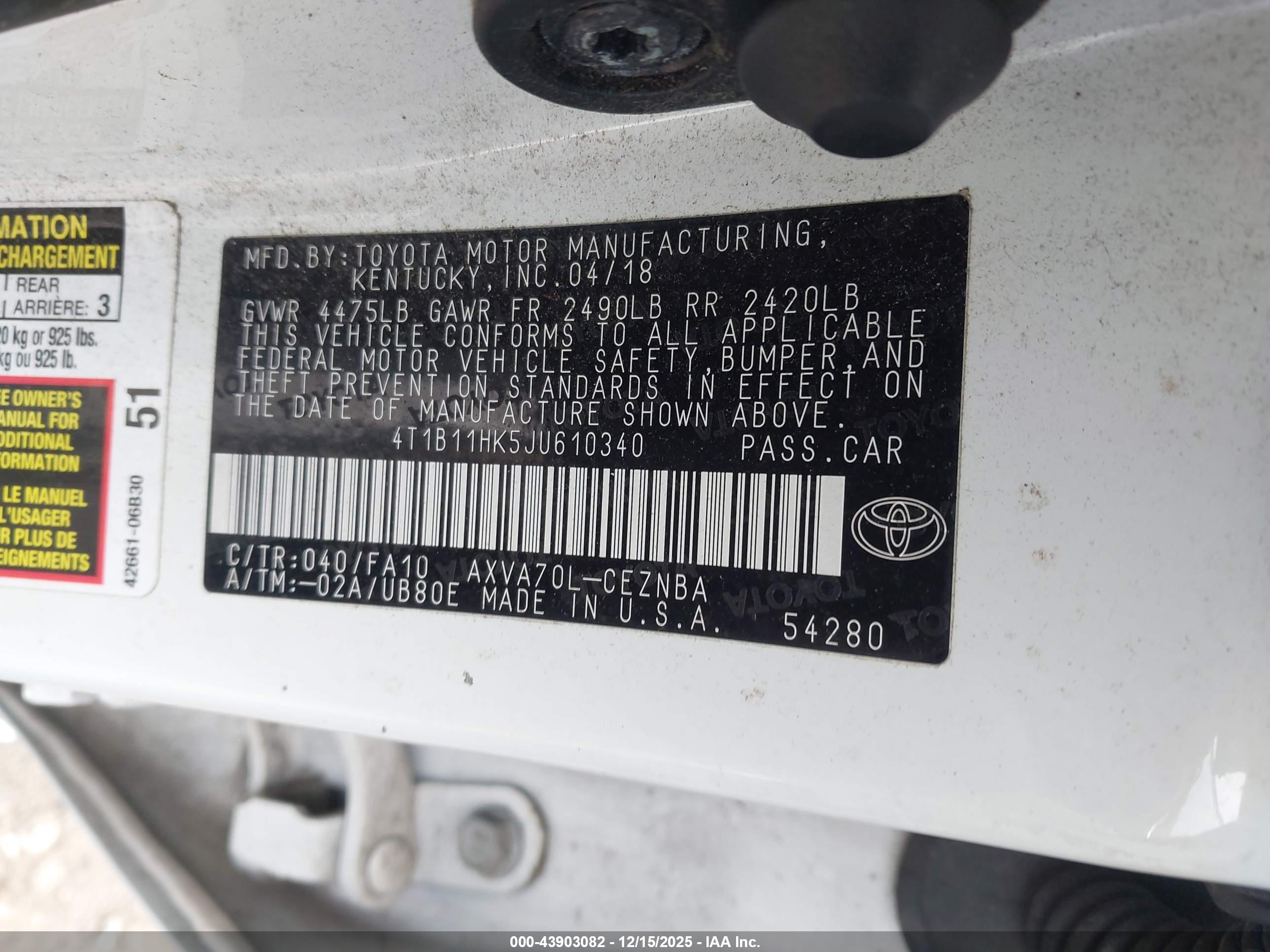 TOYOTA CAMRY image 9