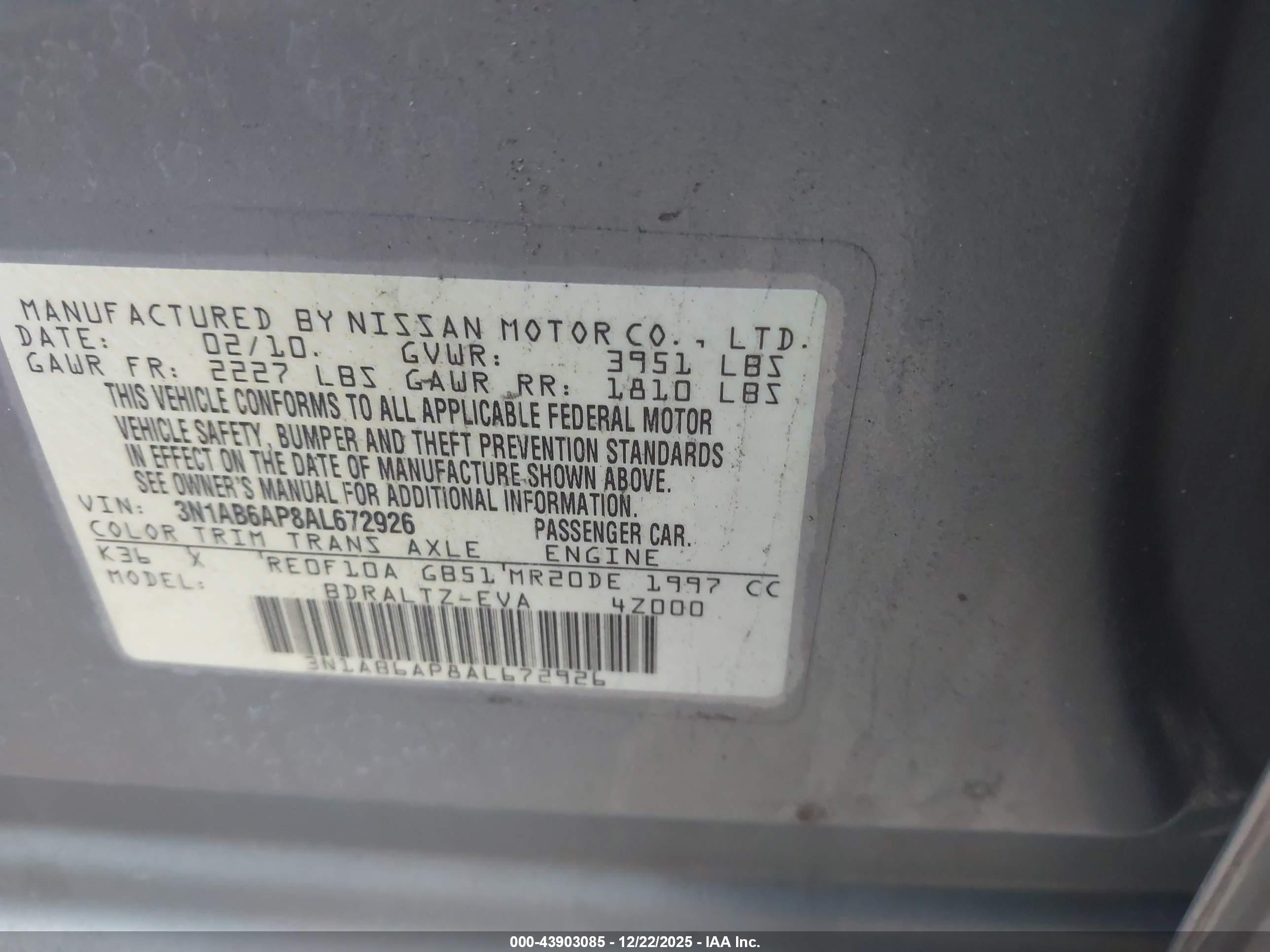 NISSAN SENTRA image 9