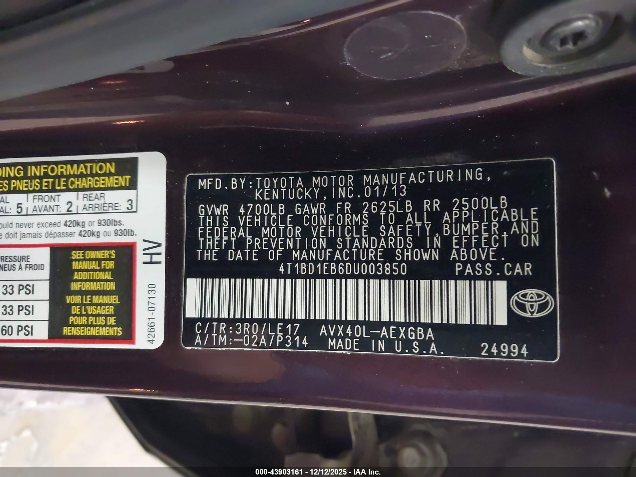 TOYOTA AVALON image 9