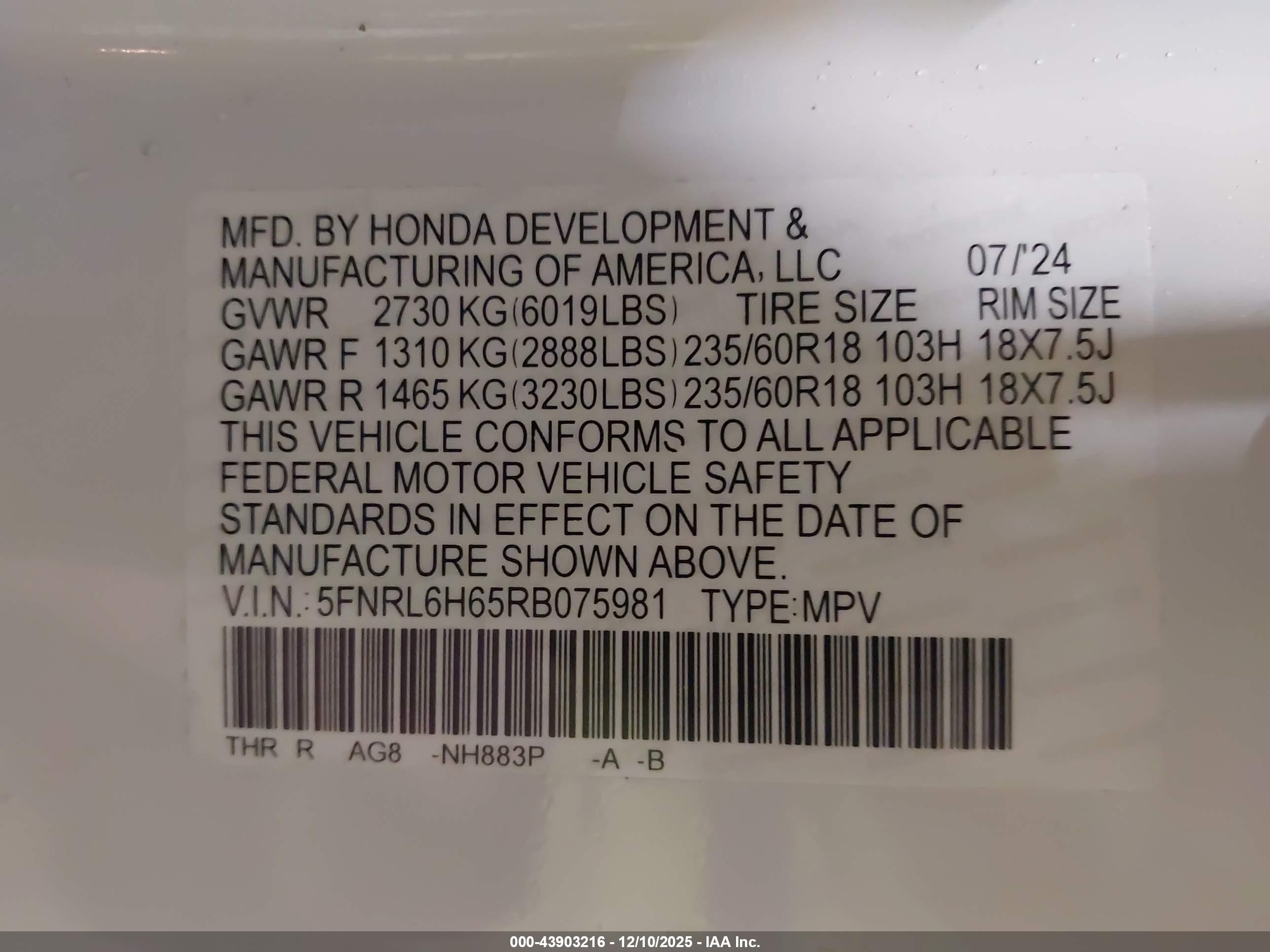 HONDA ODYSSEY image 9
