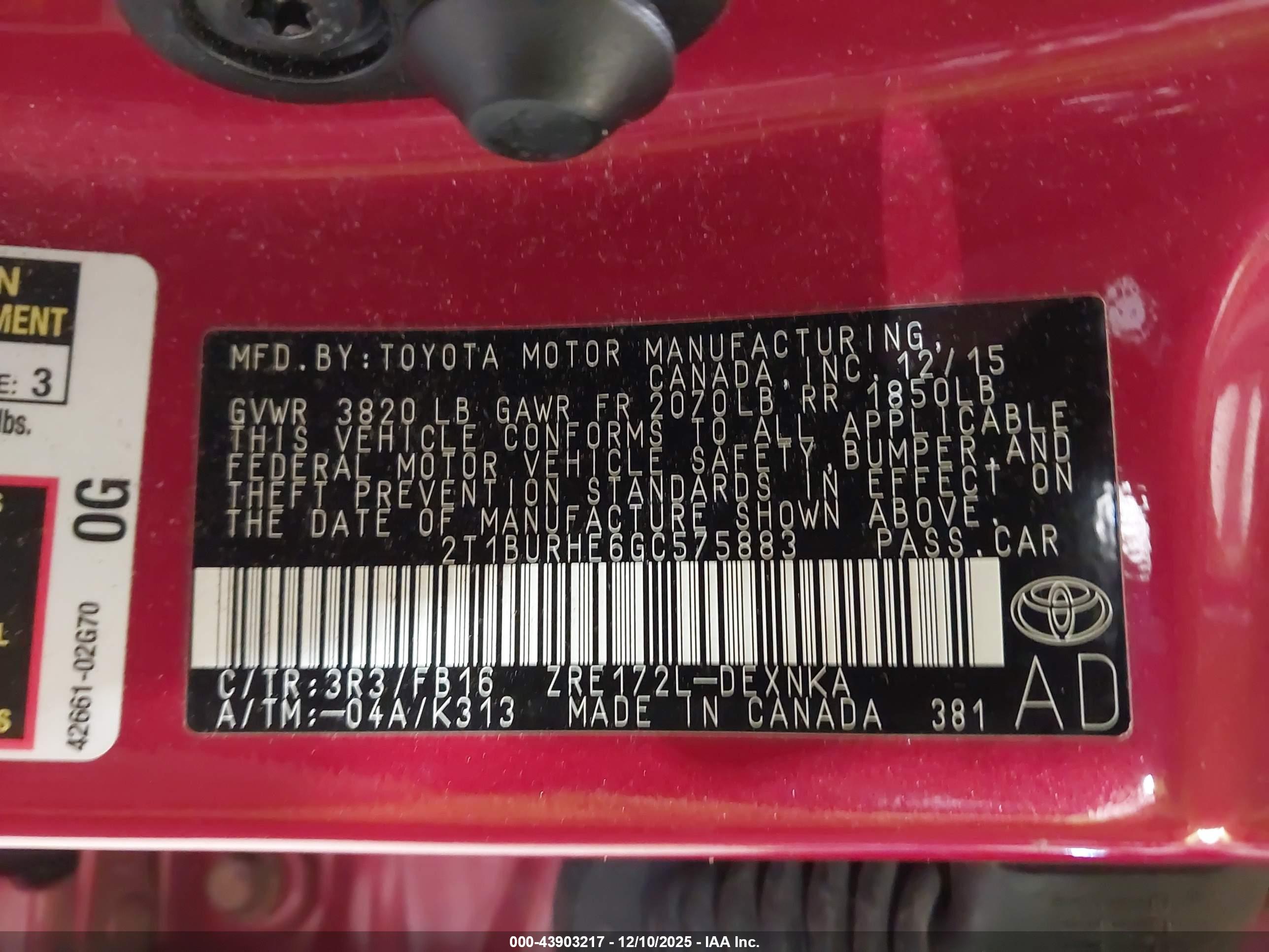 TOYOTA COROLLA image 9