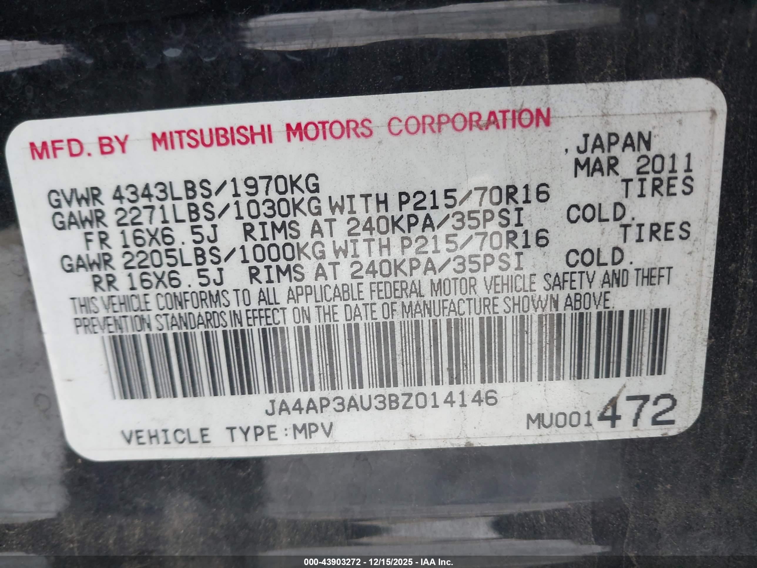 MITSUBISHI OUTLANDER image 9