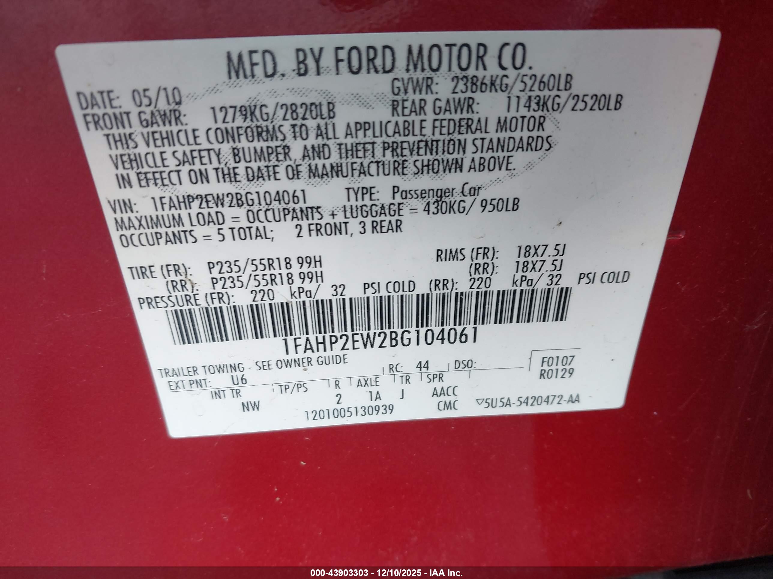FORD TAURUS image 9