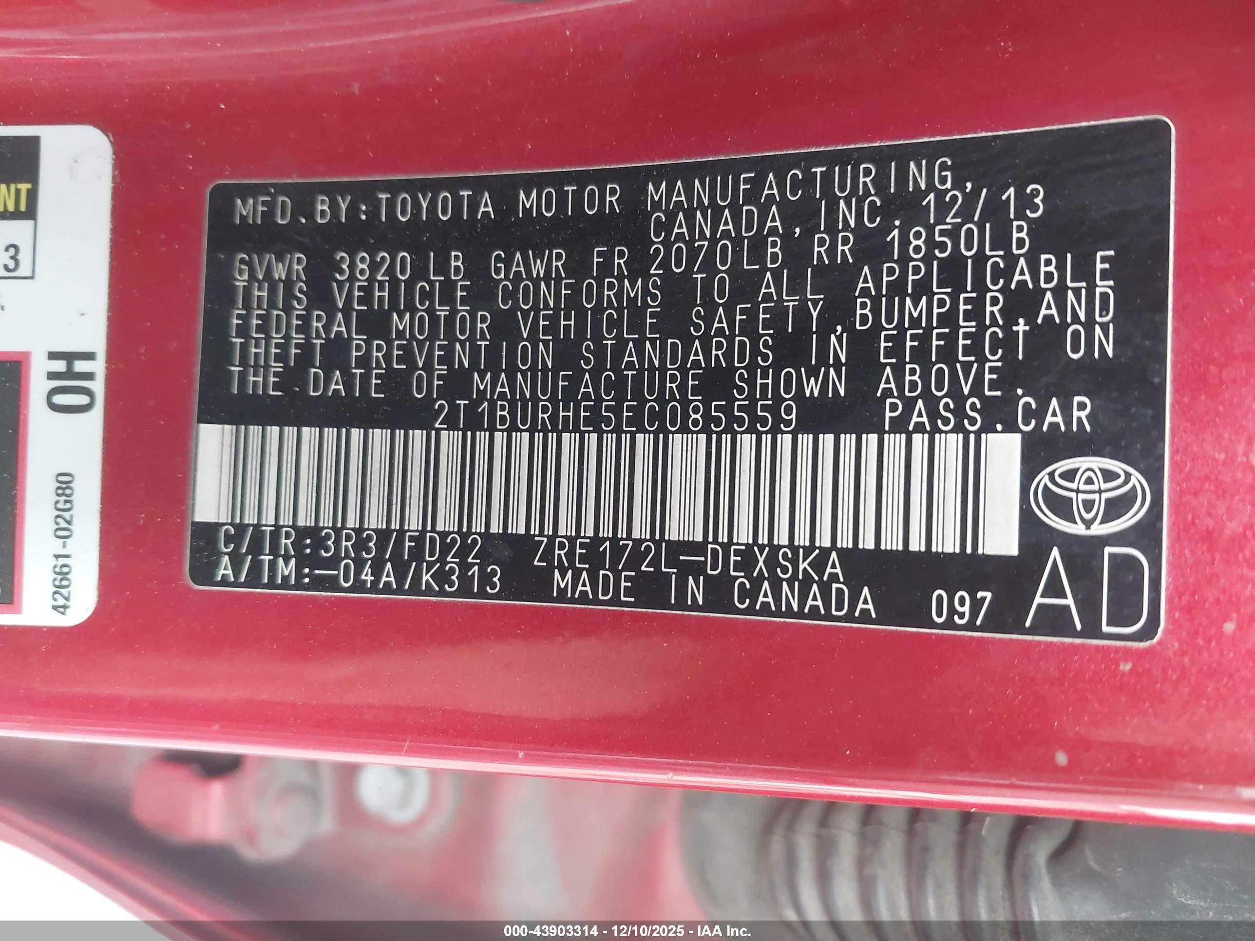TOYOTA COROLLA image 9