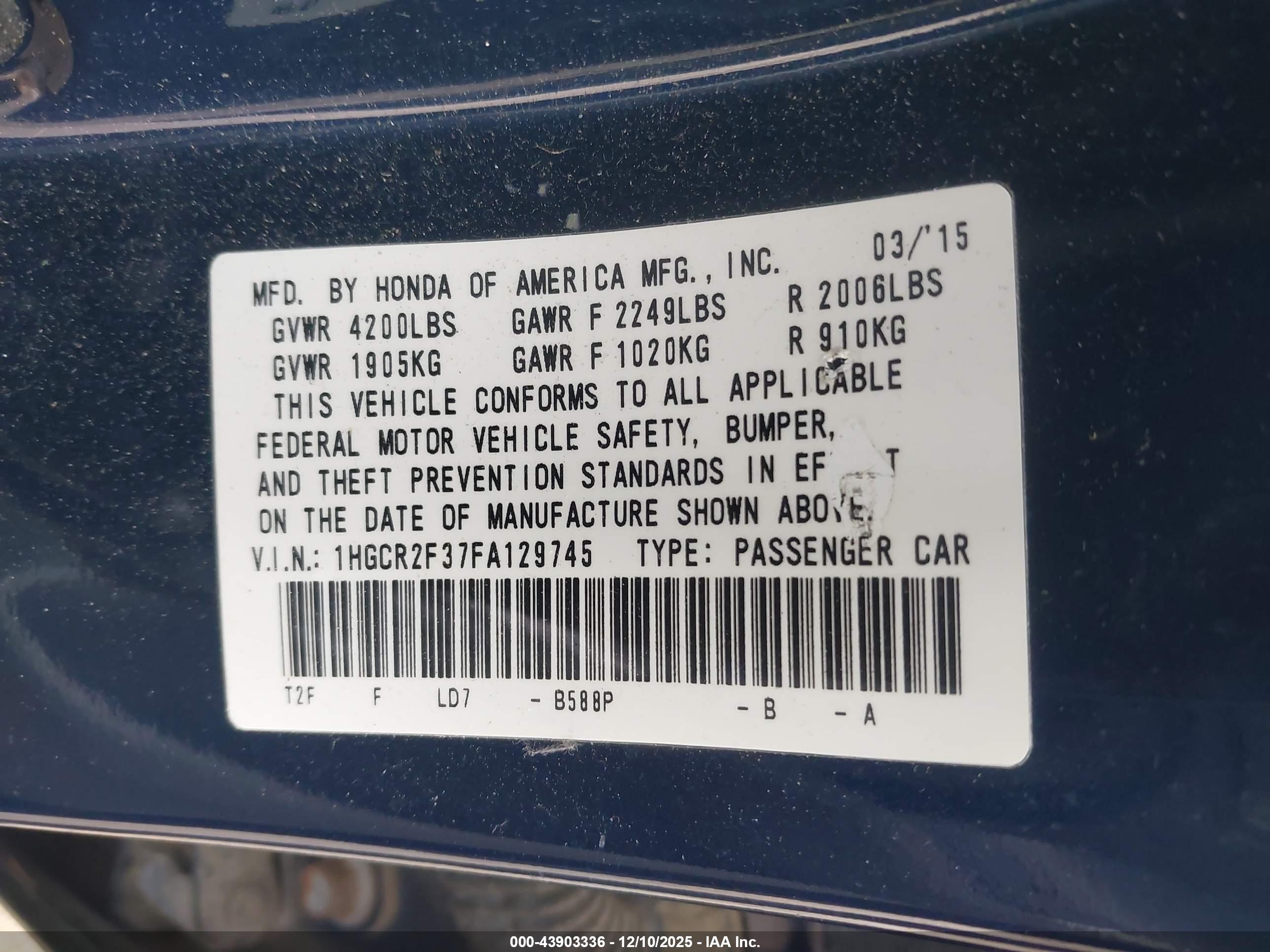HONDA ACCORD image 9